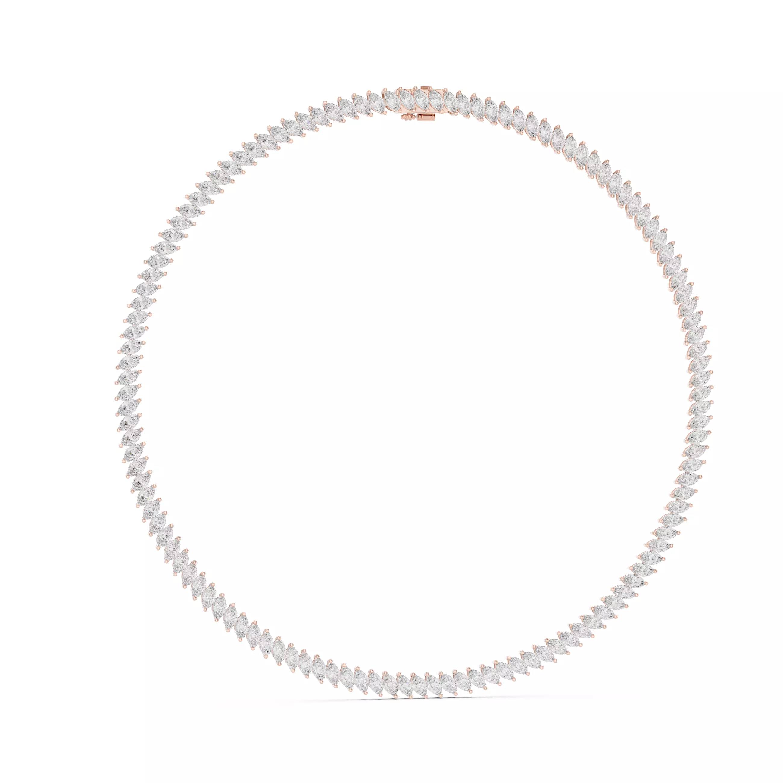 Diamond Necklace 3dm stl renders animation videos details 3D print model_1