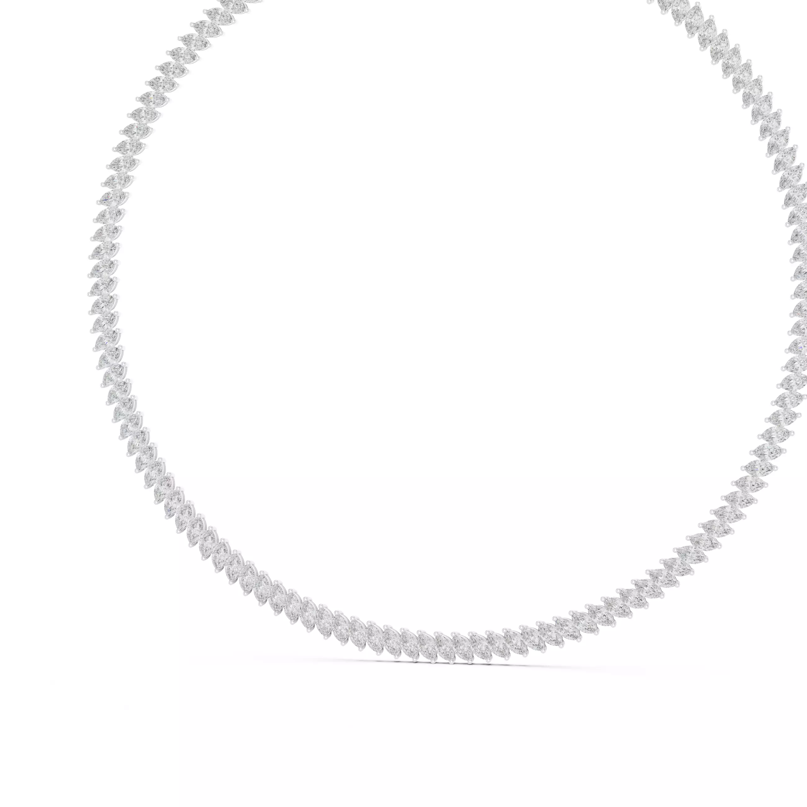 Diamond Necklace 3dm stl renders animation videos details 3D print model_5