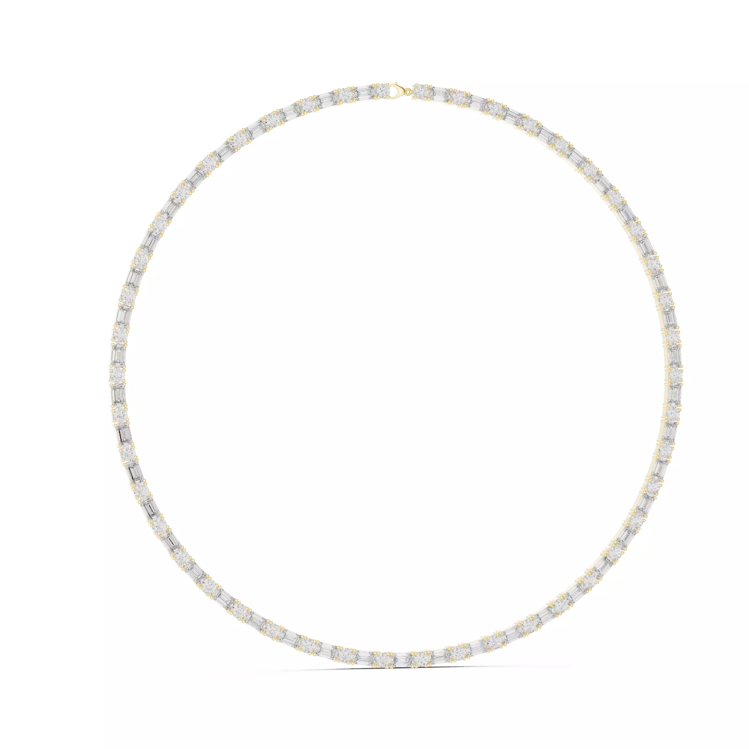 Diamond Necklace 3dm stl renders animation videos details  3D print model_8