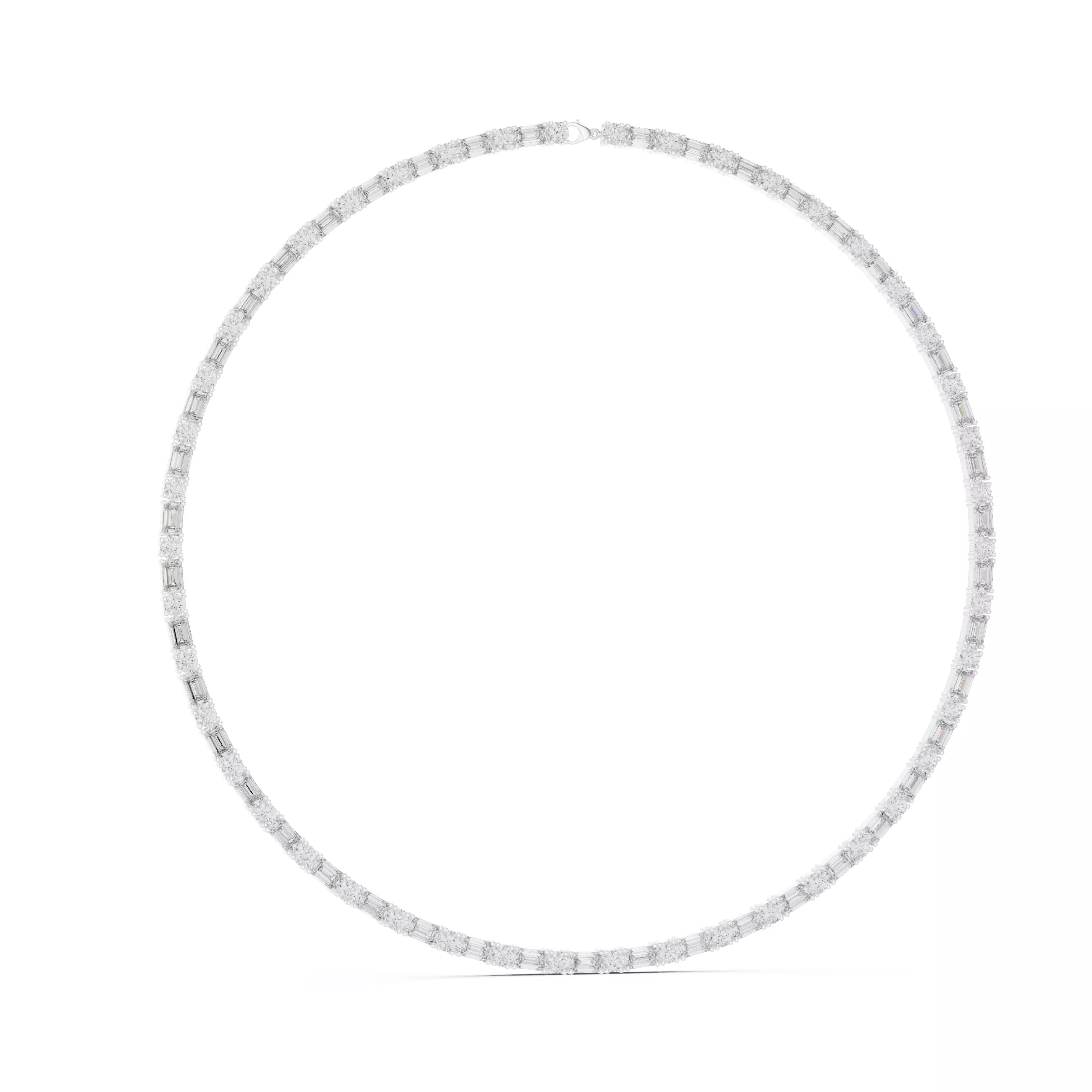 Diamond Necklace 3dm stl renders animation videos details  3D print model_4