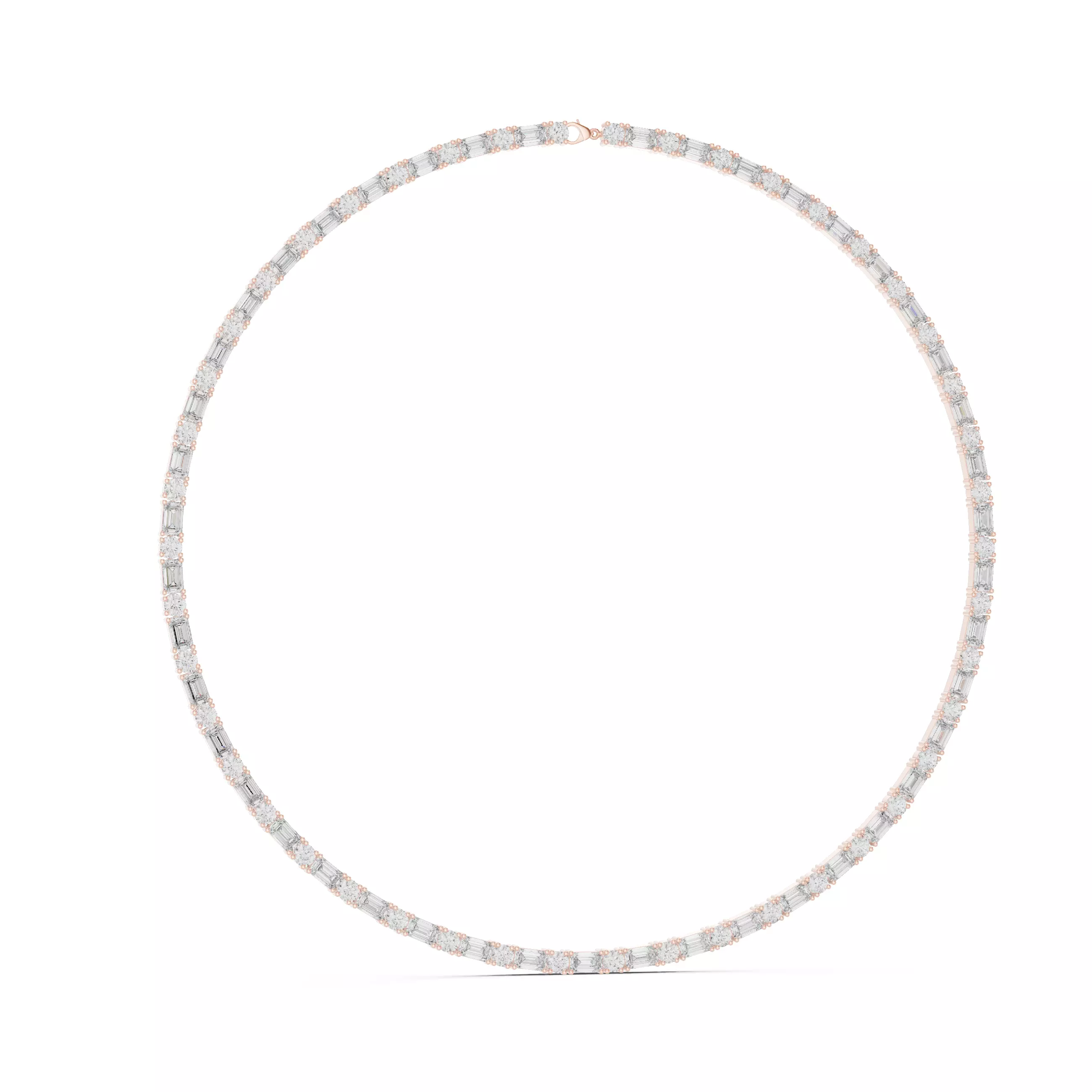 Diamond Necklace 3dm stl renders animation videos details  3D print model_1