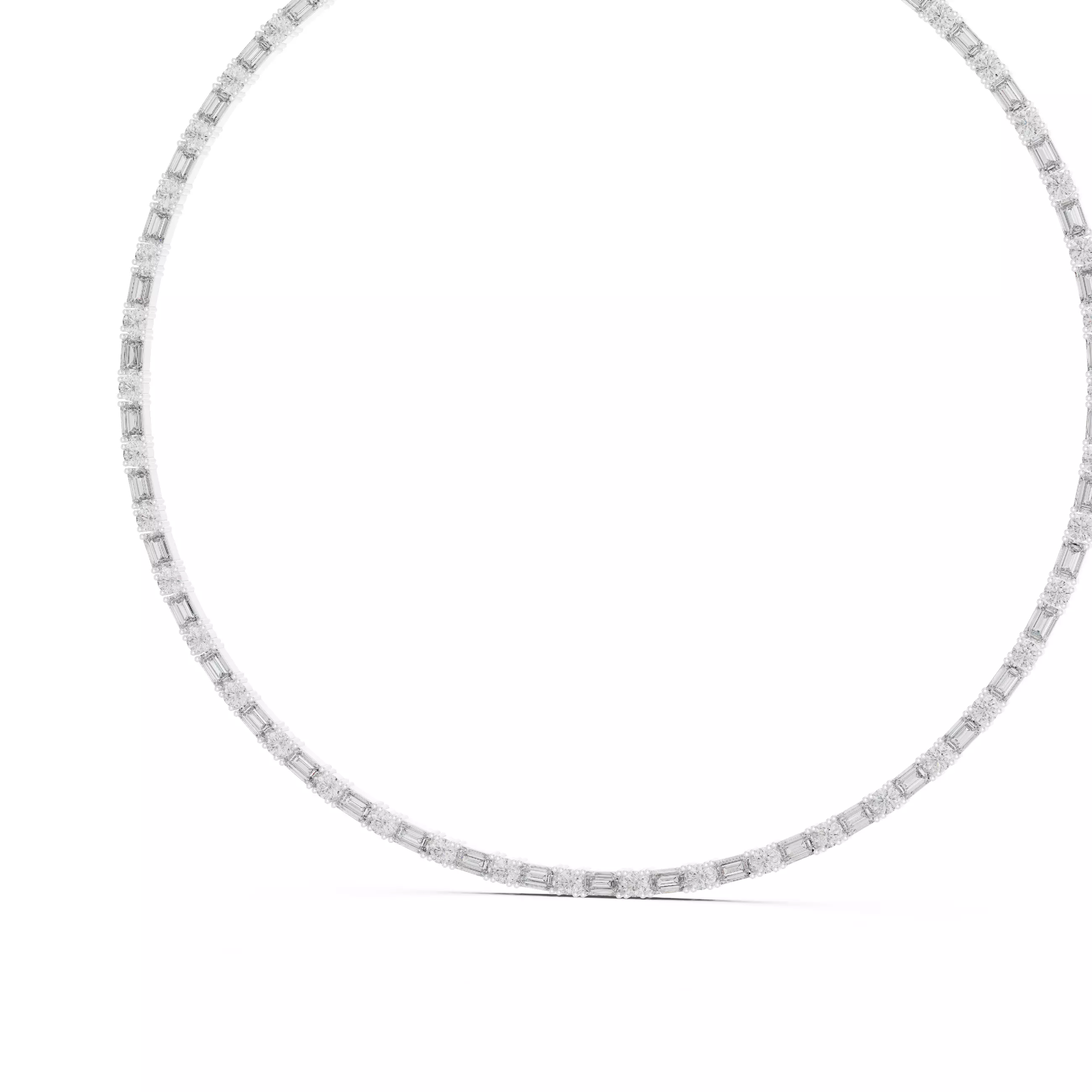 Diamond Necklace 3dm stl renders animation videos details  3D print model_5