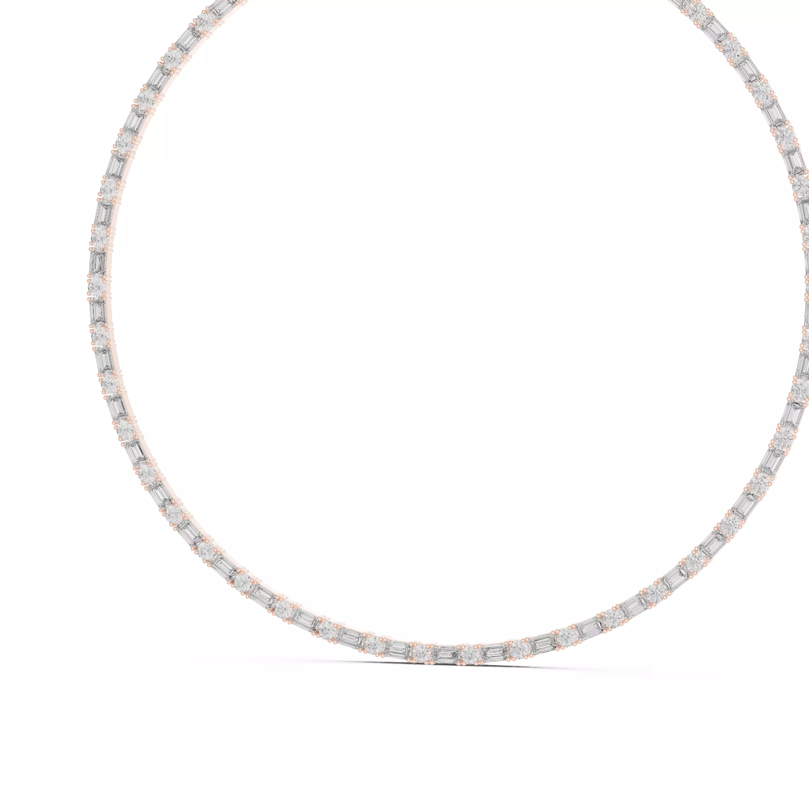 Diamond Necklace 3dm stl renders animation videos details  3D print model_0