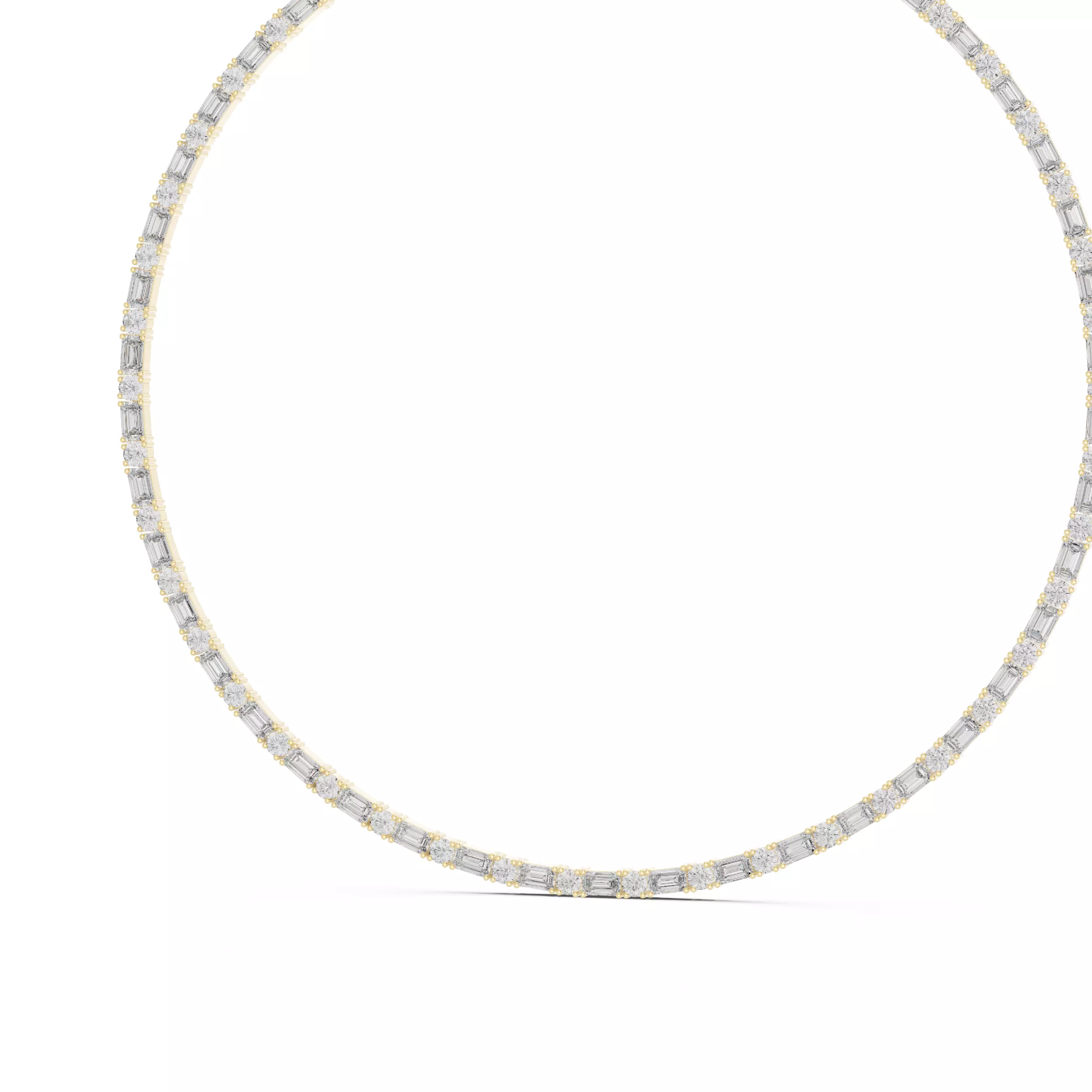 Diamond Necklace 3dm stl renders animation videos details  3D print model_9