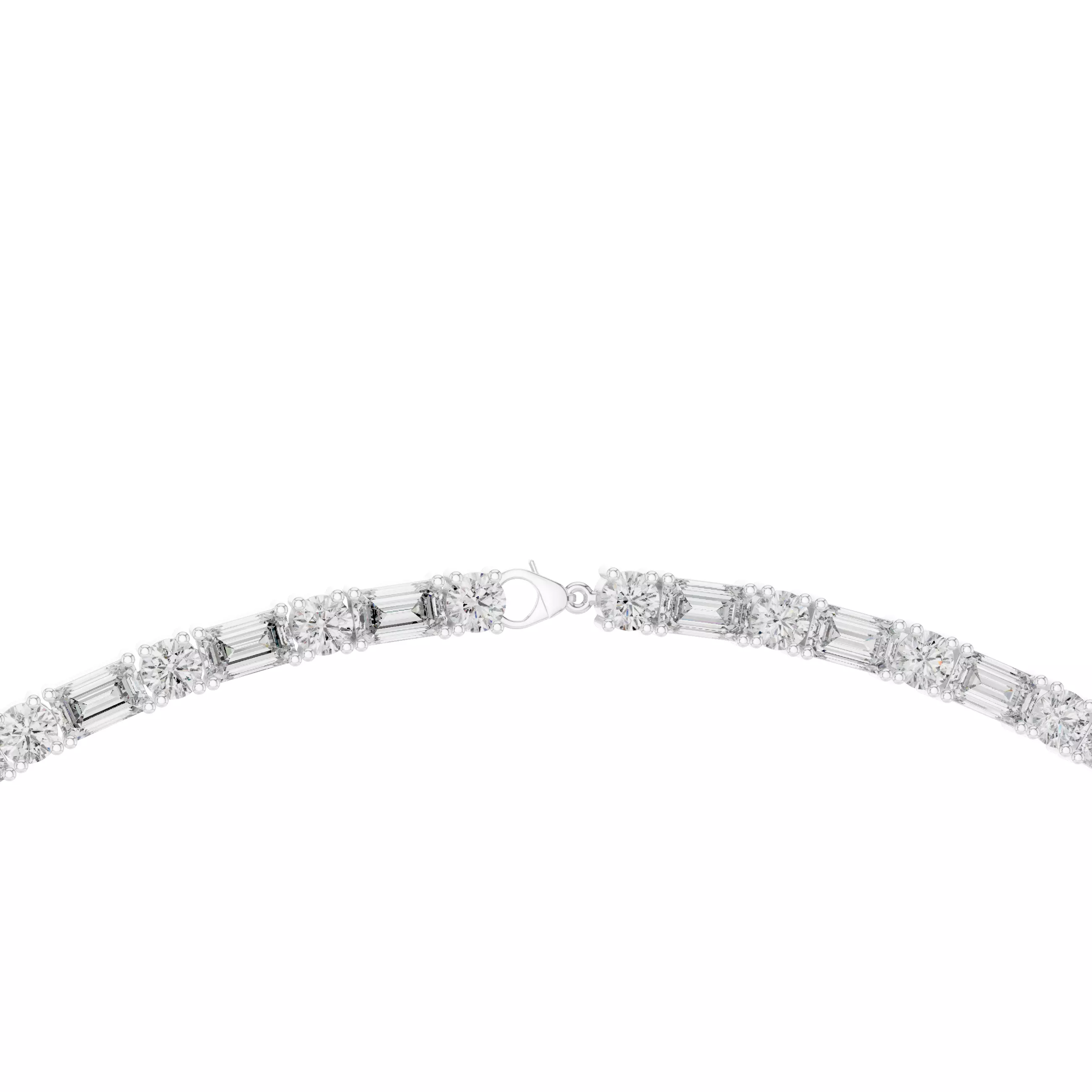 Diamond Necklace 3dm stl renders animation videos details  3D print model_7