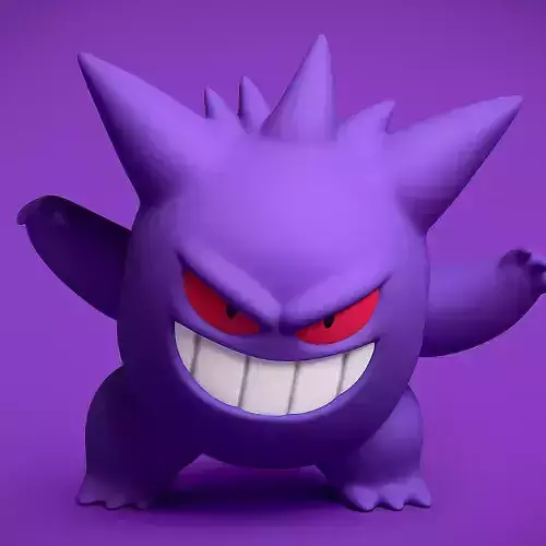 Purple spiky ghost-like creature