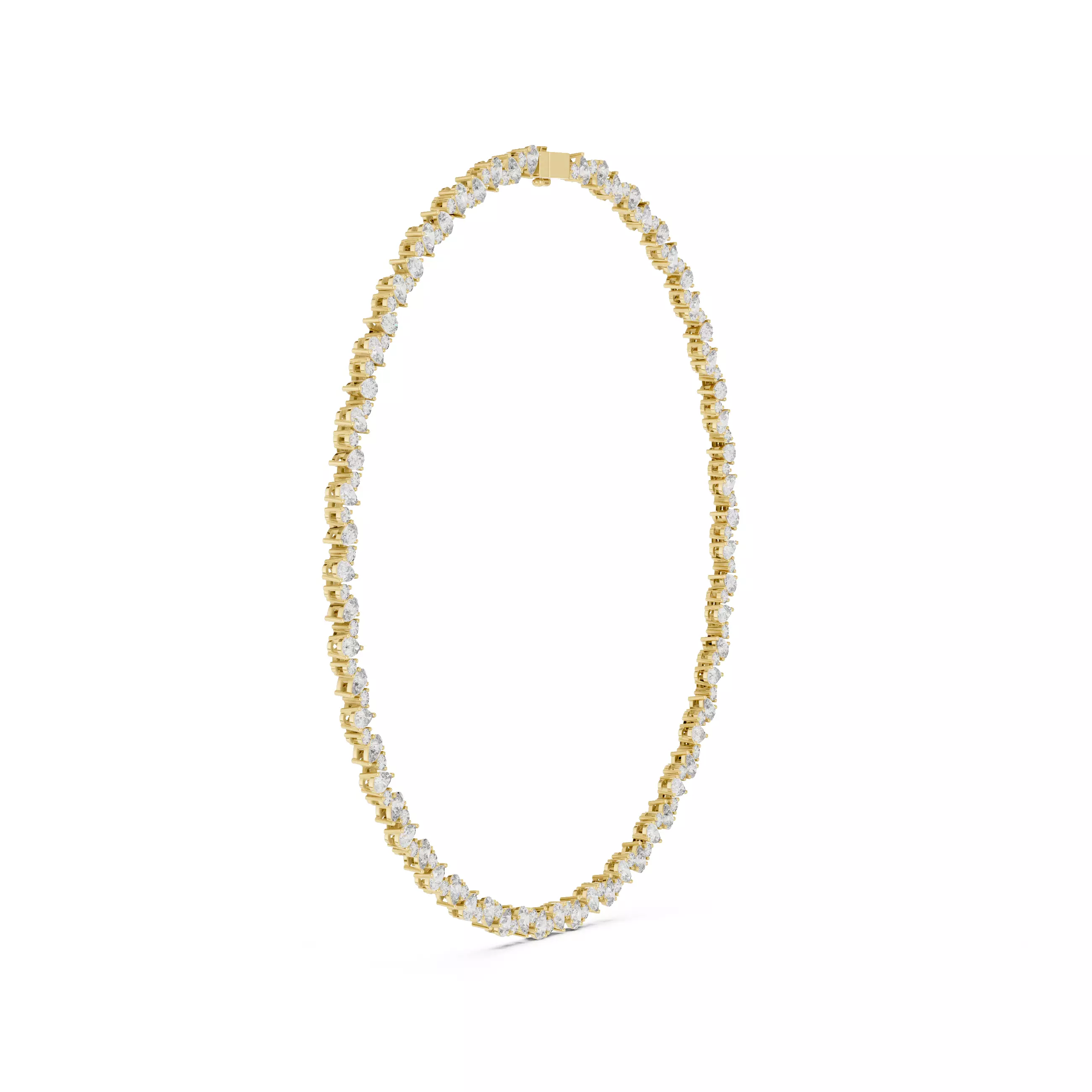 Diamond Necklace 3dm stl renders animation videos details  3D print model_10