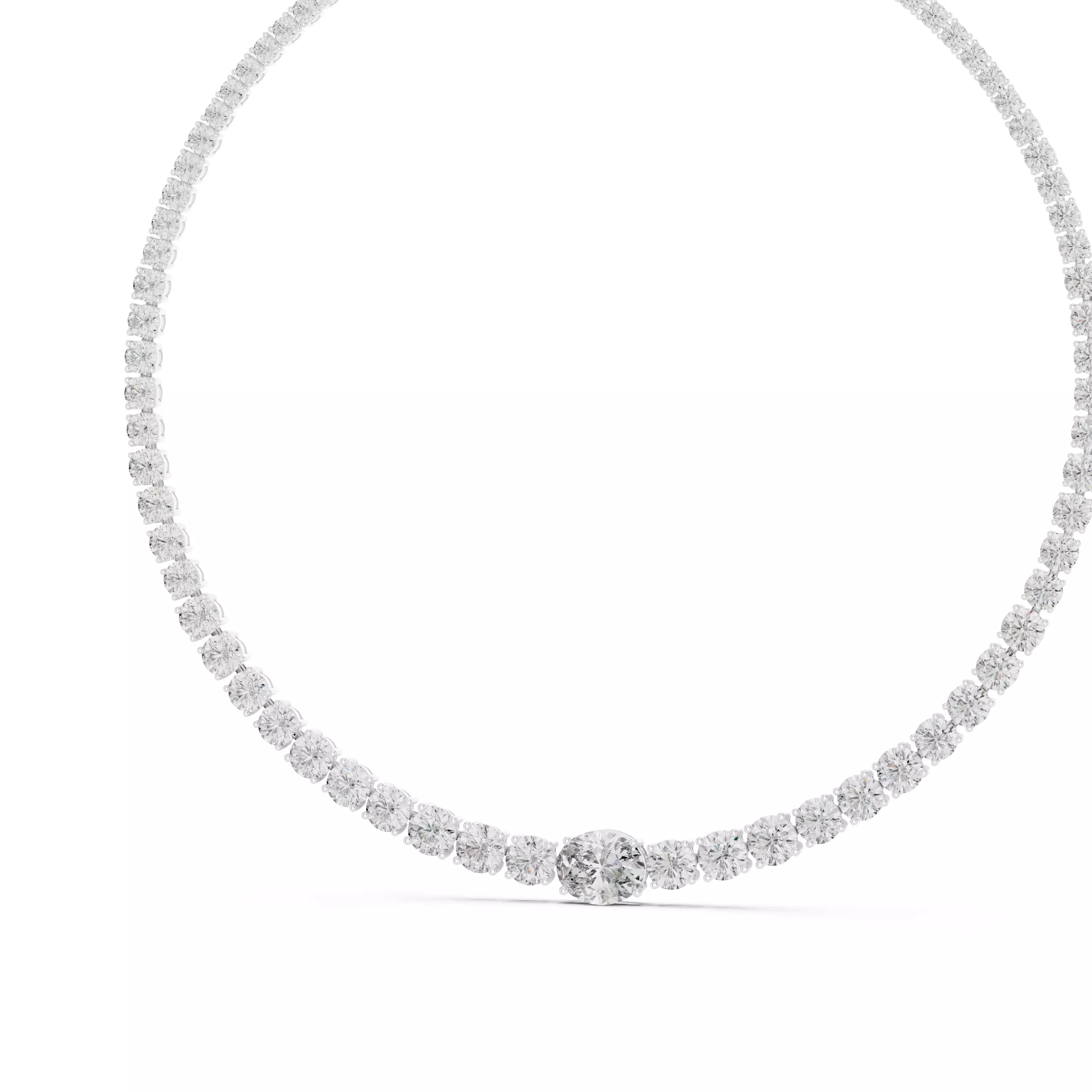 Diamond Necklace 3dm stl renders animation videos details  3D print model_5