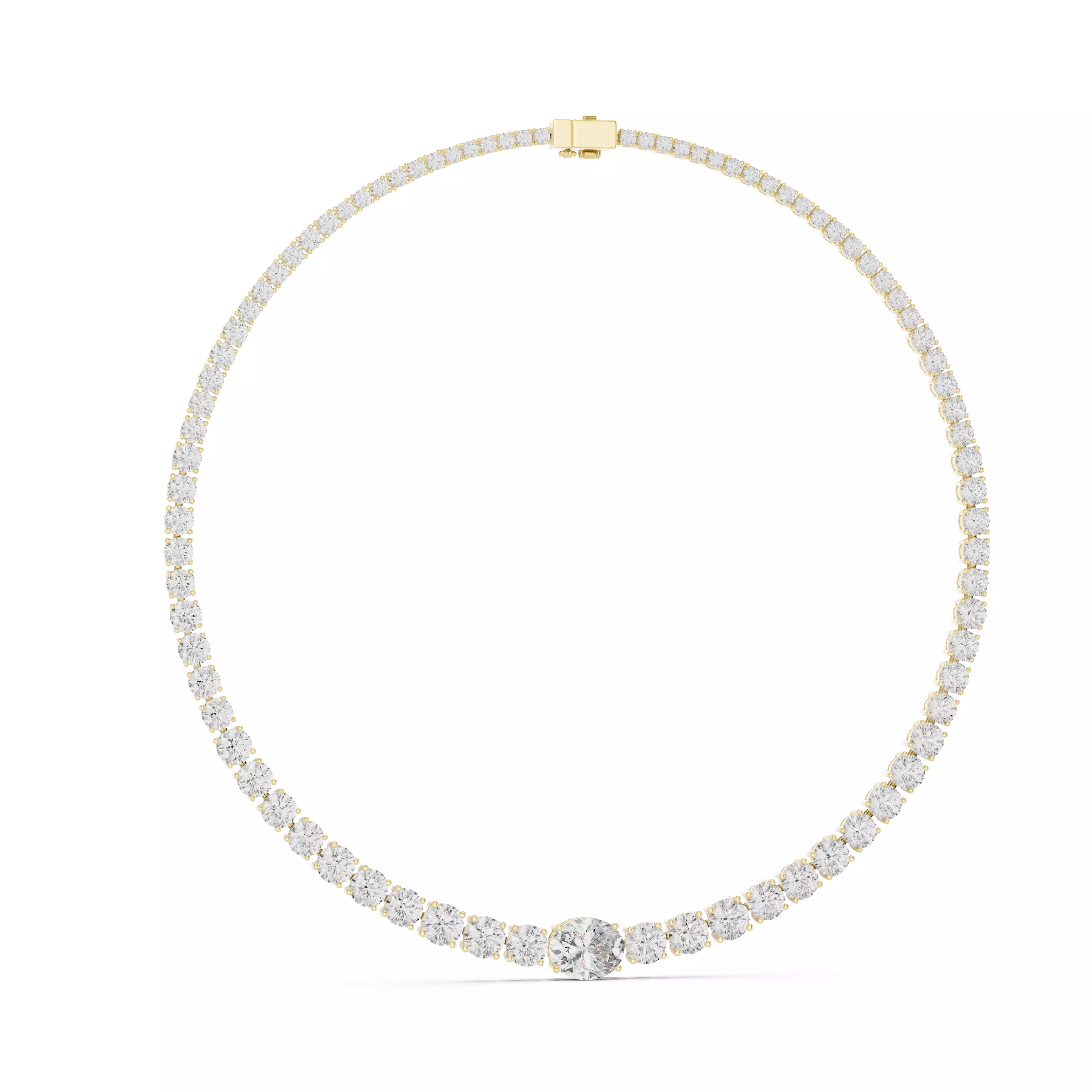 Diamond Necklace 3dm stl renders animation videos details  3D print model_8