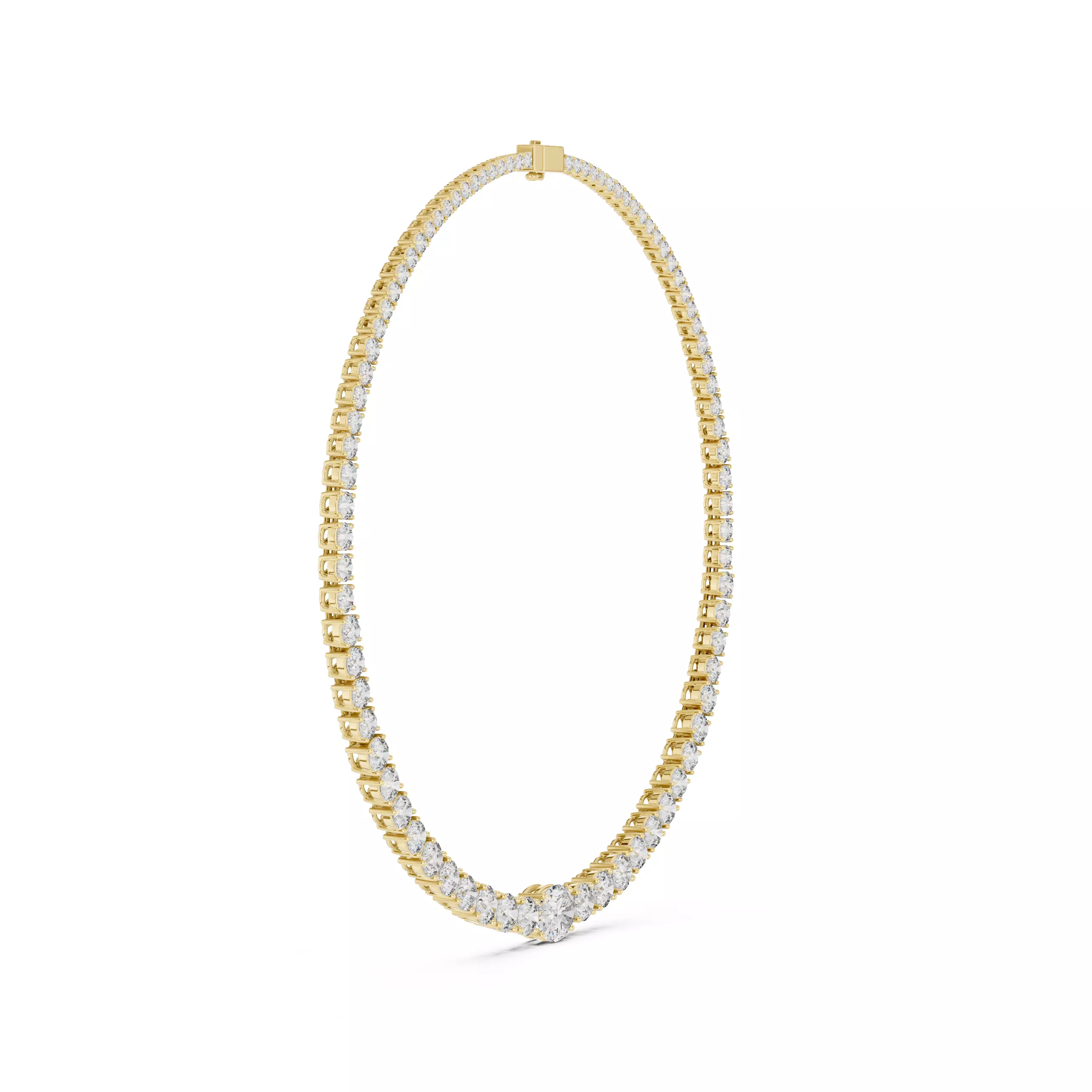 Diamond Necklace 3dm stl renders animation videos details  3D print model_10