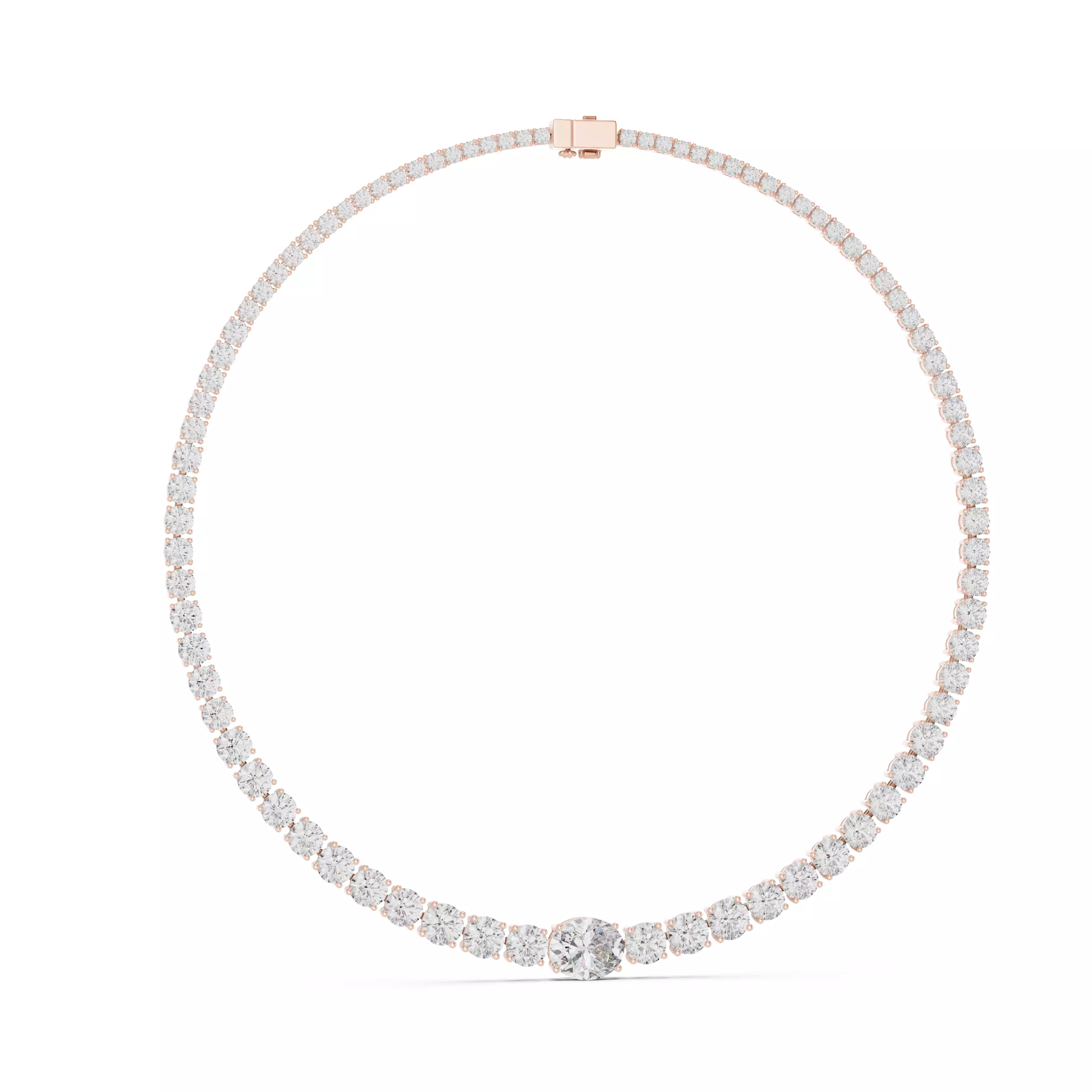 Diamond Necklace 3dm stl renders animation videos details  3D print model_1