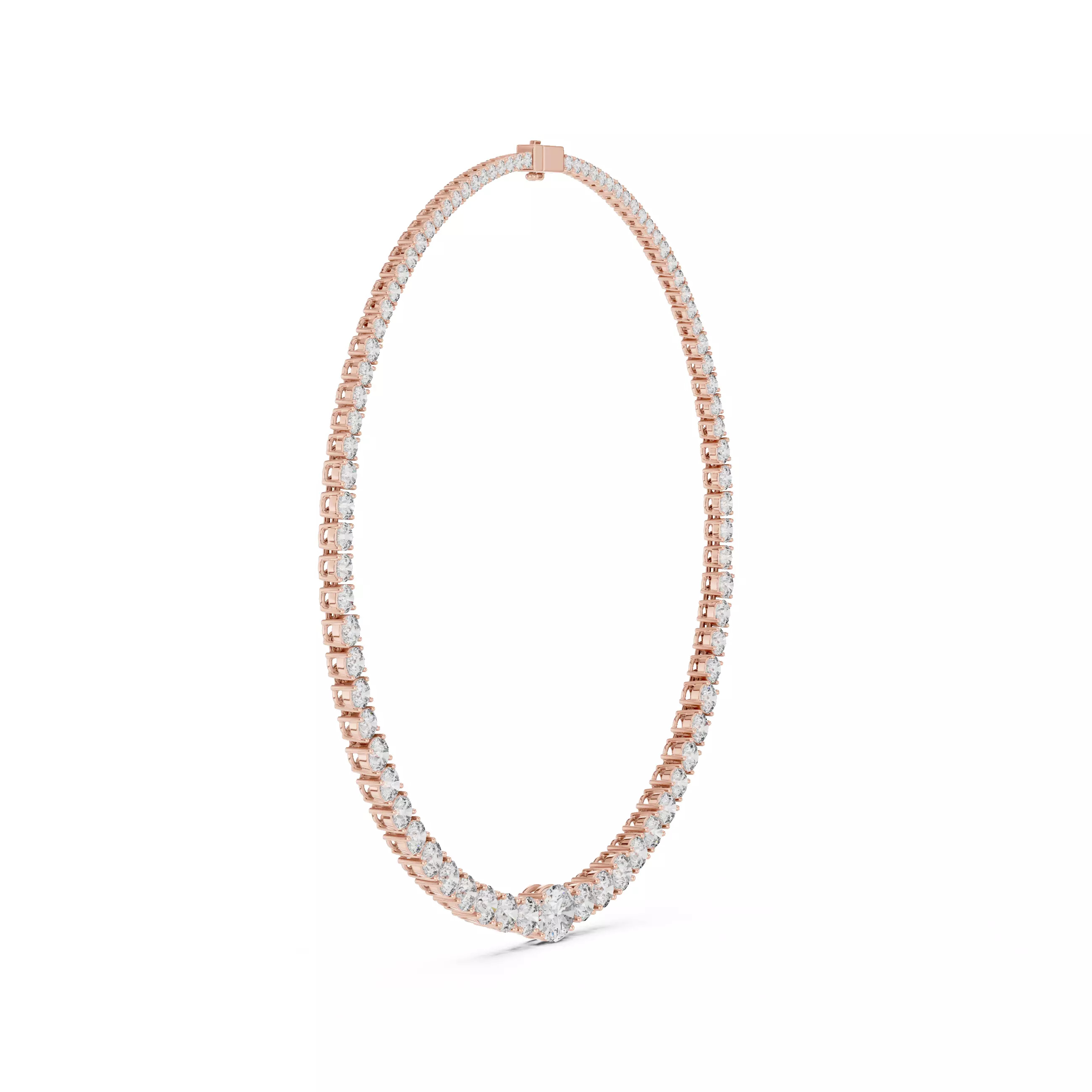 Diamond Necklace 3dm stl renders animation videos details  3D print model_2