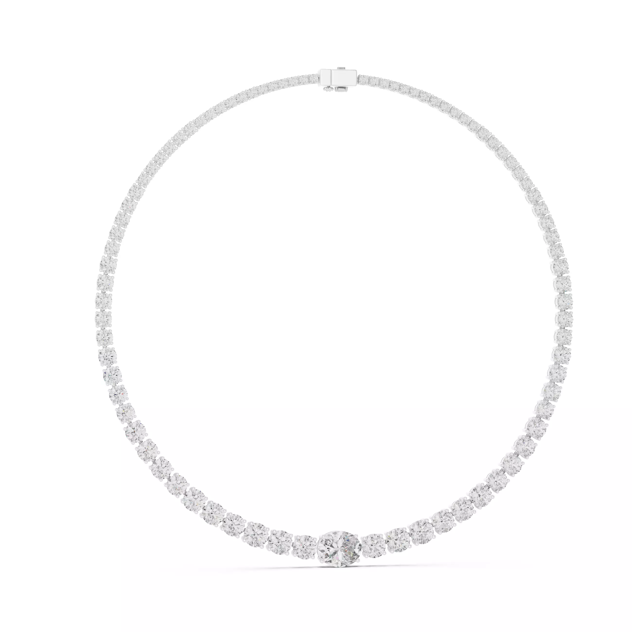 Diamond Necklace 3dm stl renders animation videos details  3D print model_4