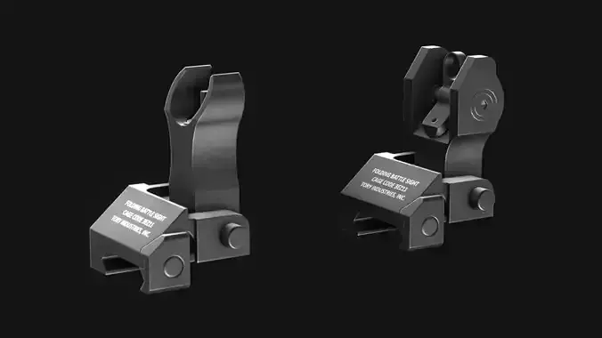 Troy Industries Back Up Iron Sight - Game Asset Low-poly 3D model