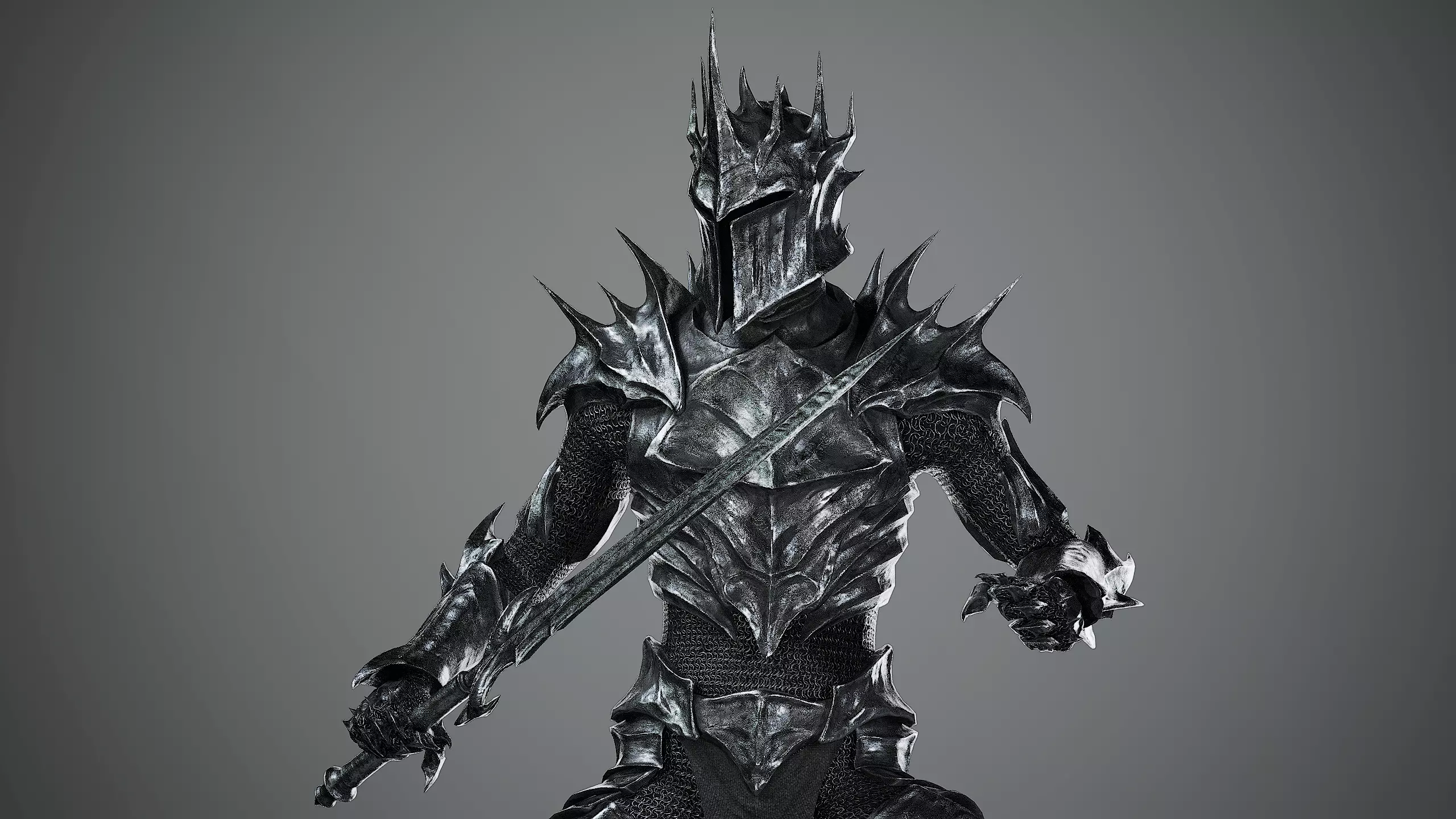 Dark Lord Armor Game Ready Low-poly 3D model_2