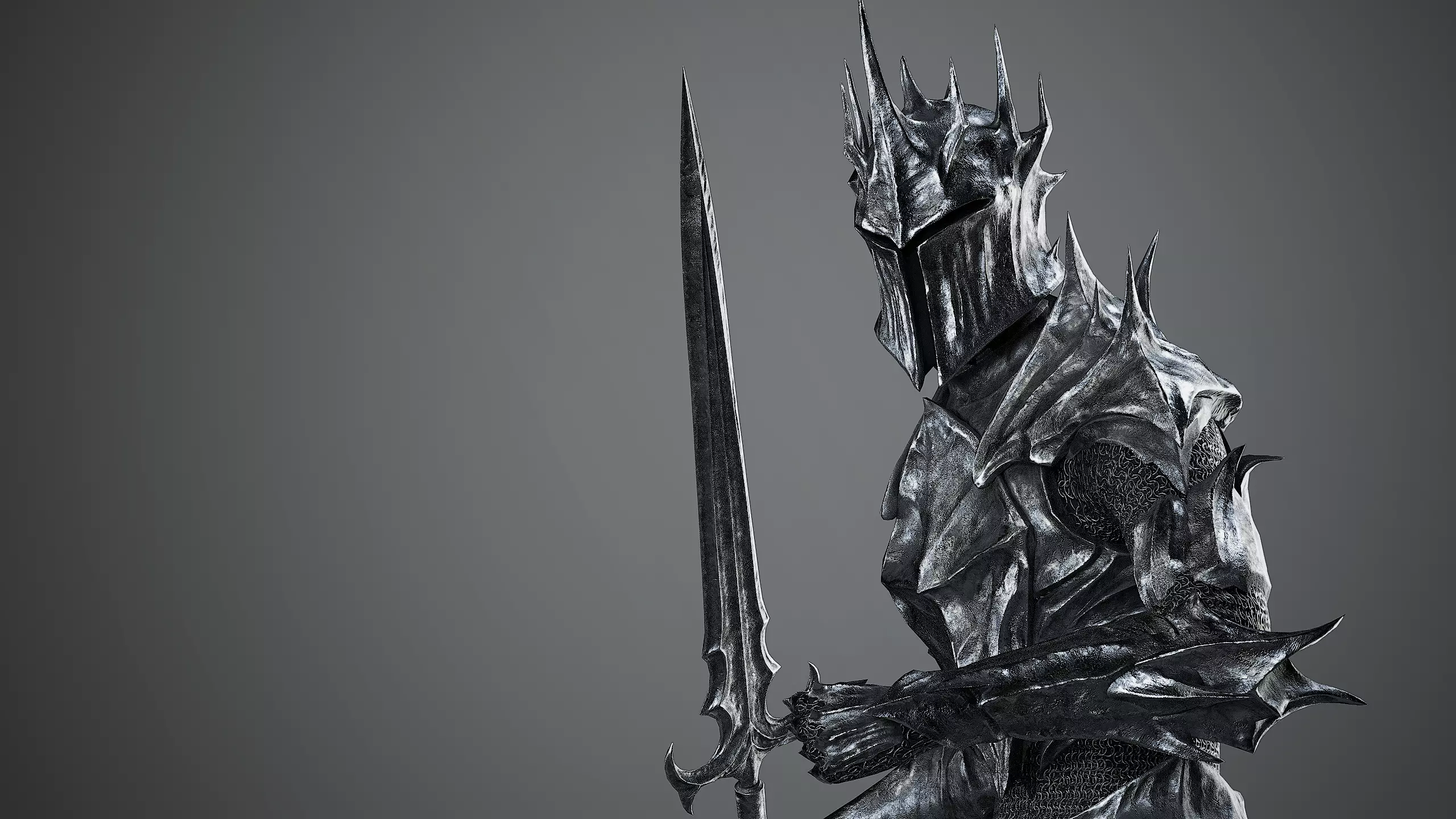 Dark Lord Armor Game Ready Low-poly 3D model_6