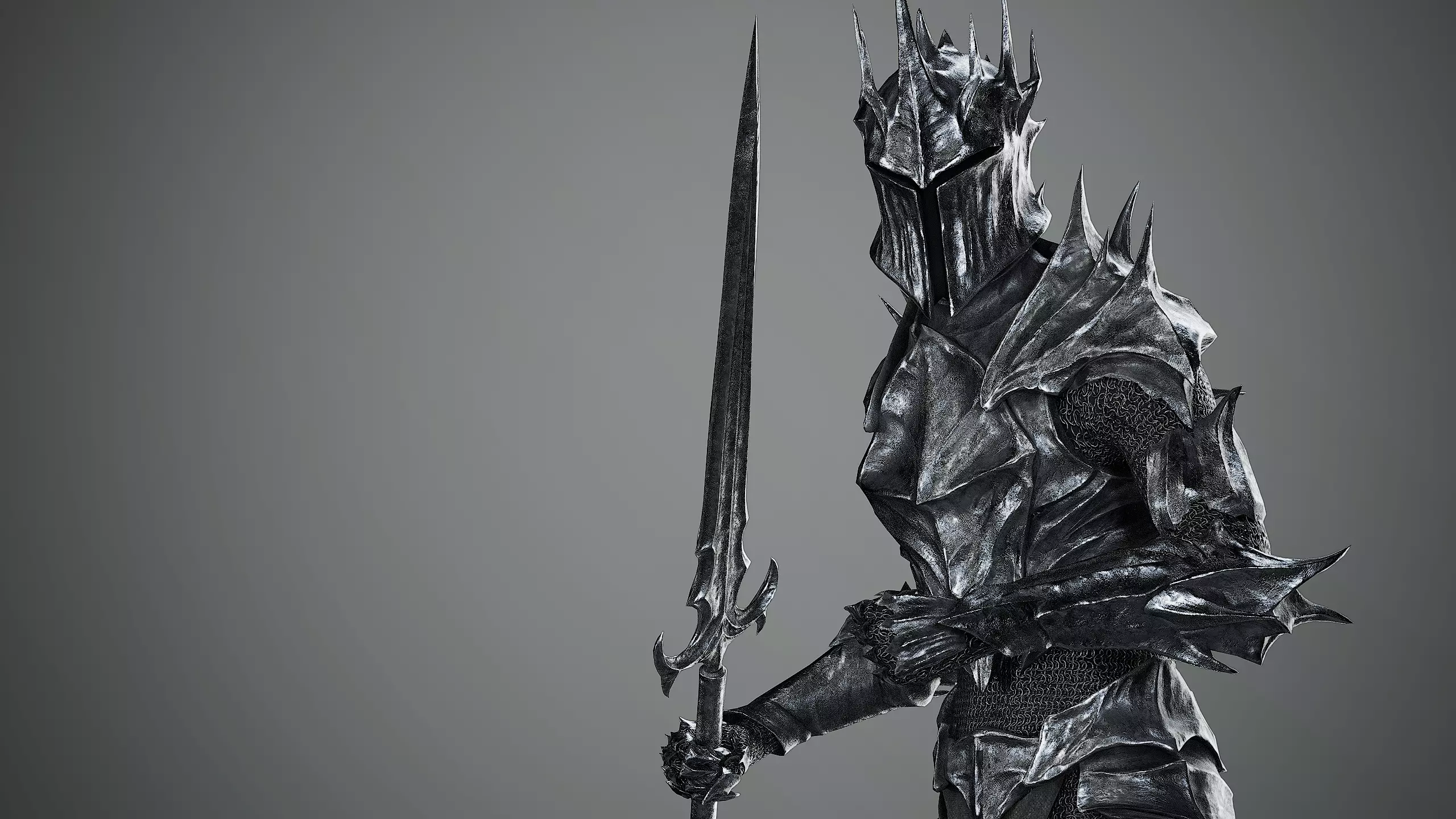Dark Lord Armor Game Ready Low-poly 3D model_4