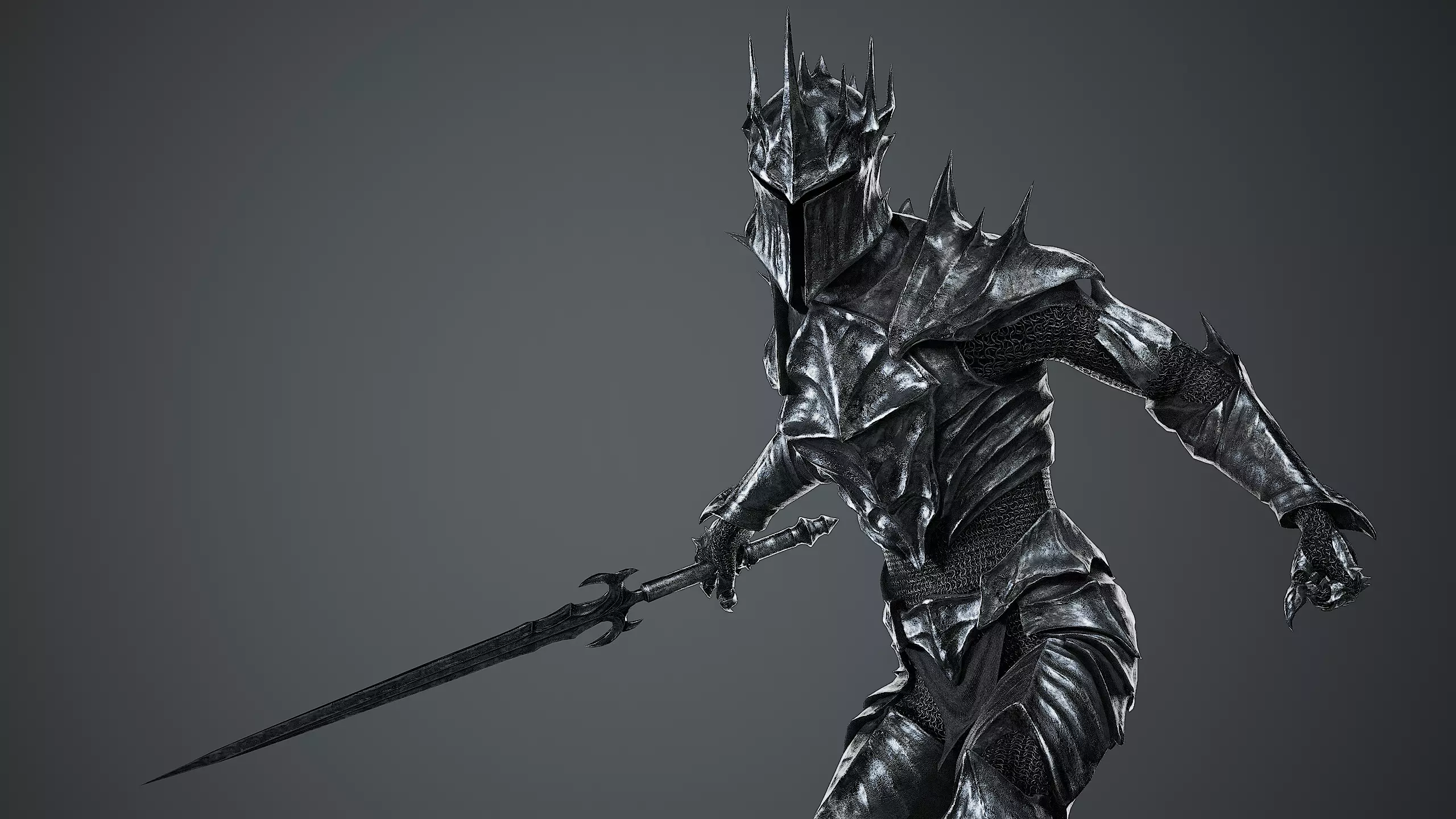 Dark Lord Armor Game Ready Low-poly 3D model_3