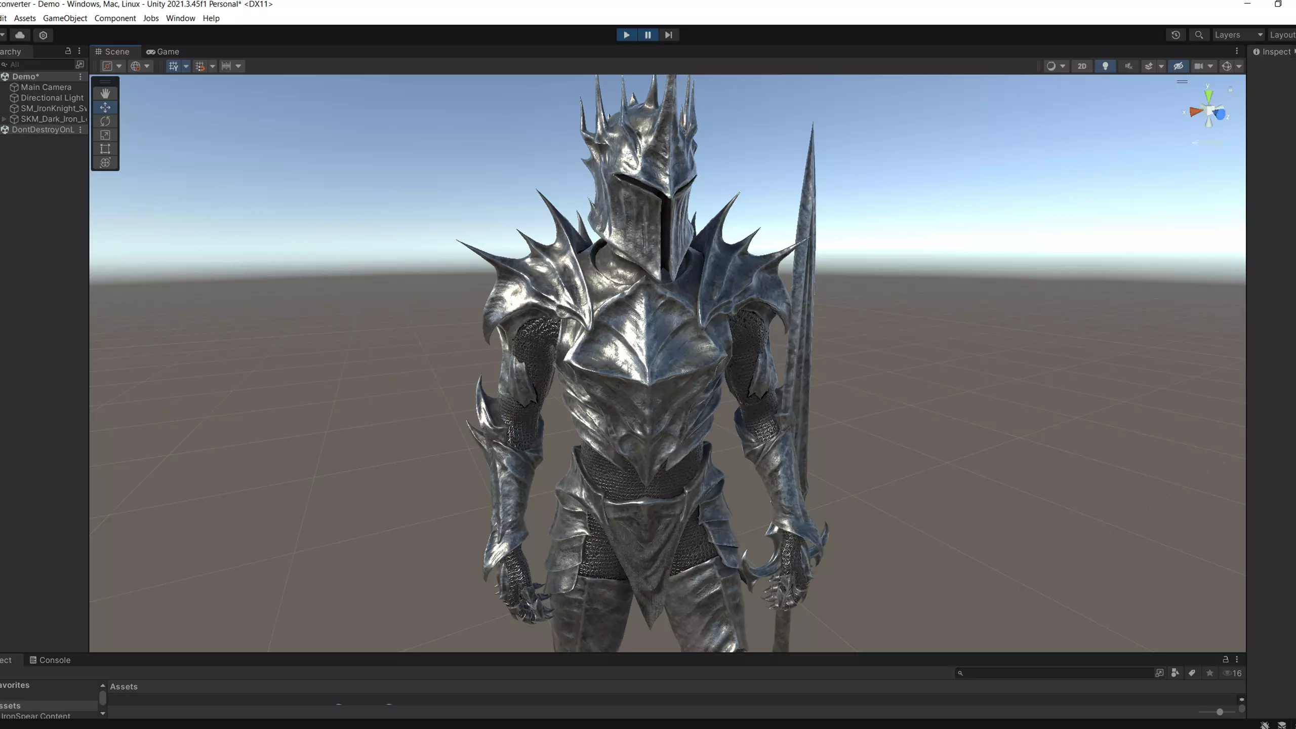 Dark Lord Armor Game Ready Low-poly 3D model_22