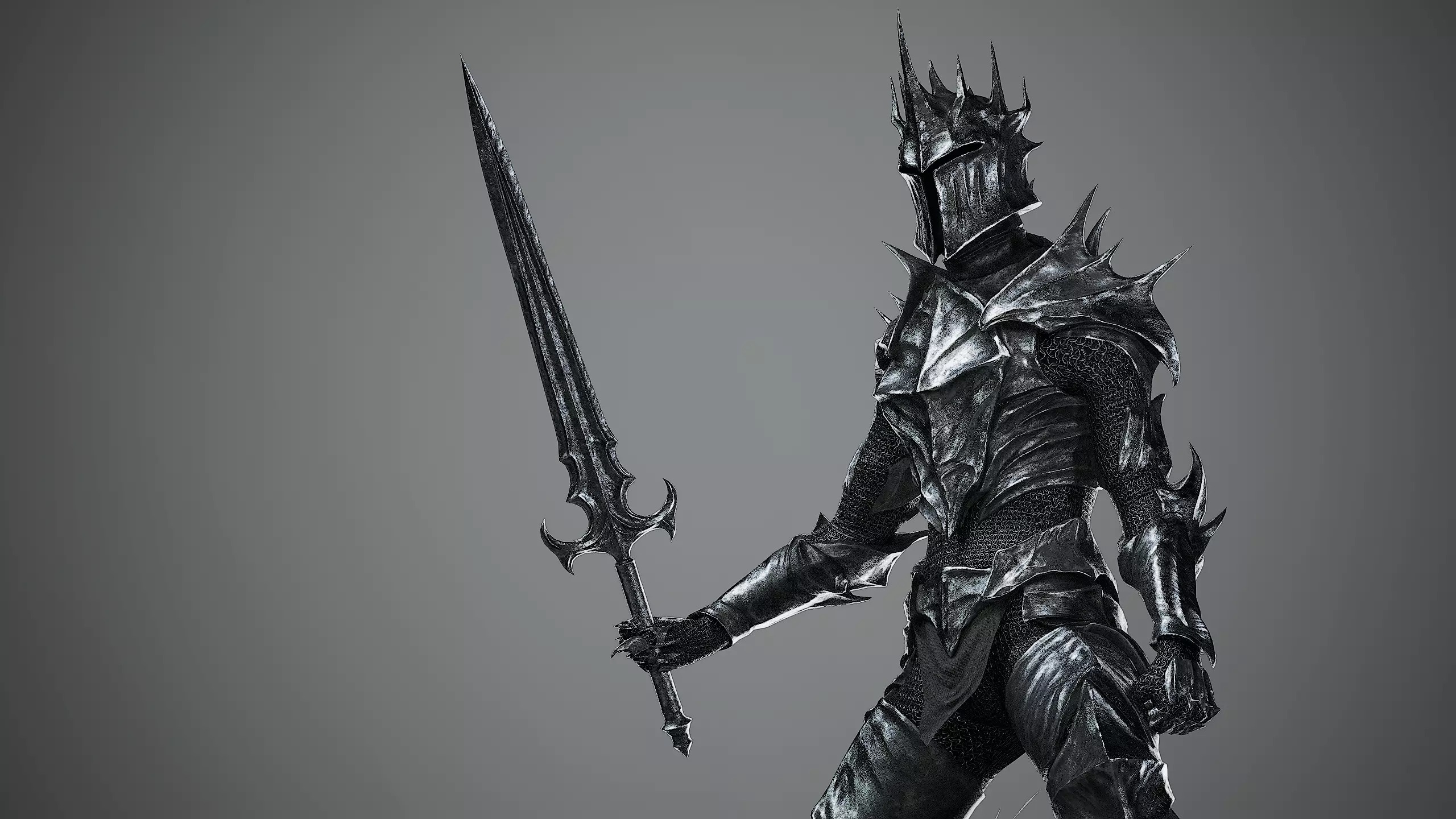 Dark Lord Armor Game Ready Low-poly 3D model_10