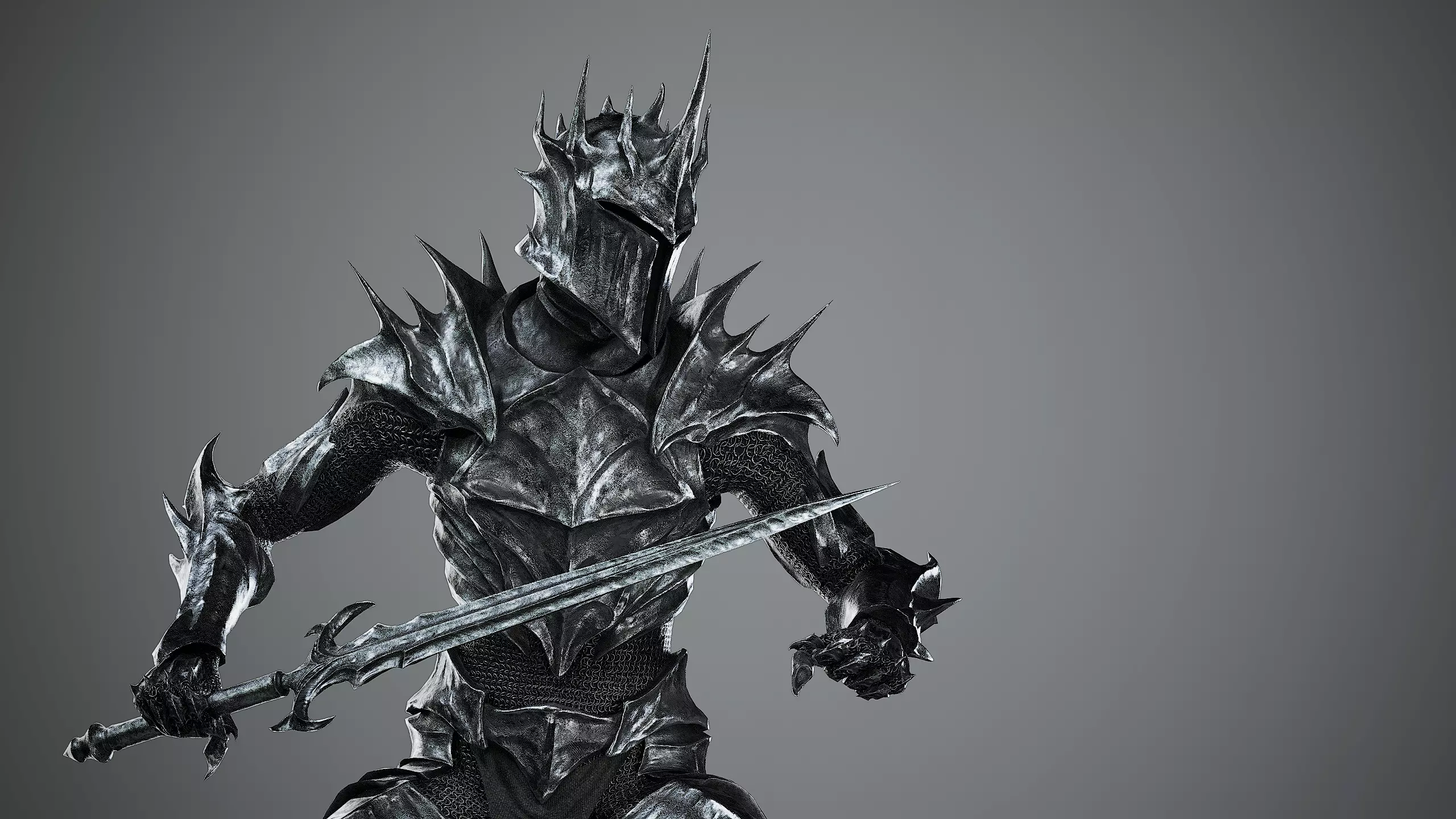 Dark Lord Armor Game Ready Low-poly 3D model_7