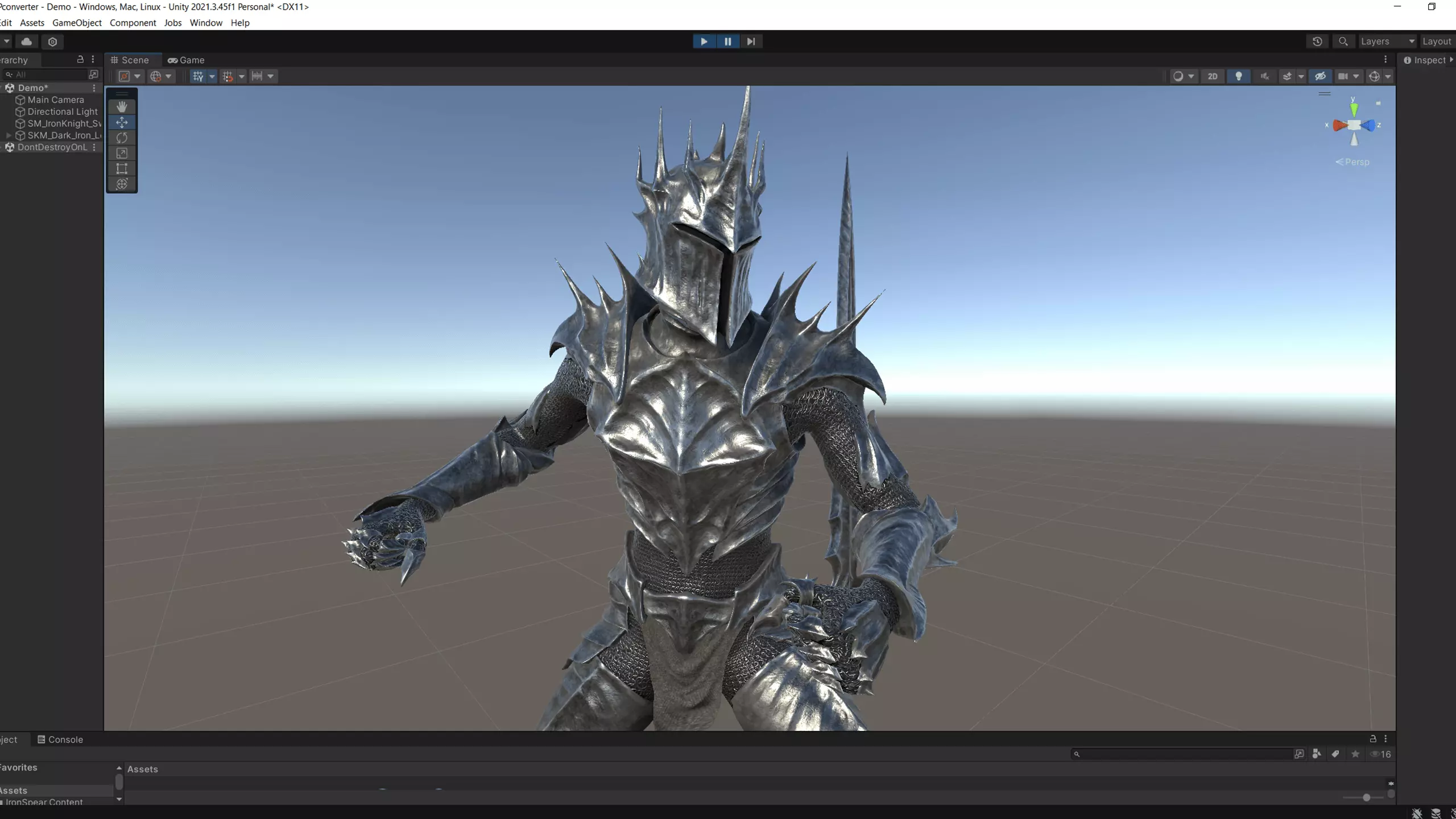 Dark Lord Armor Game Ready Low-poly 3D model_20