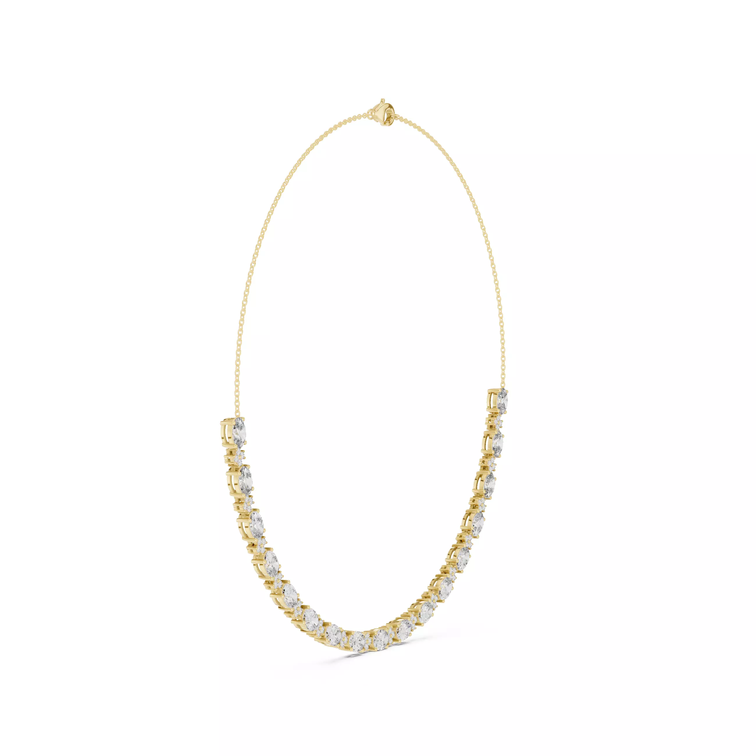 Diamond Necklace 3dm stl renders animation videos details 3D print model_10