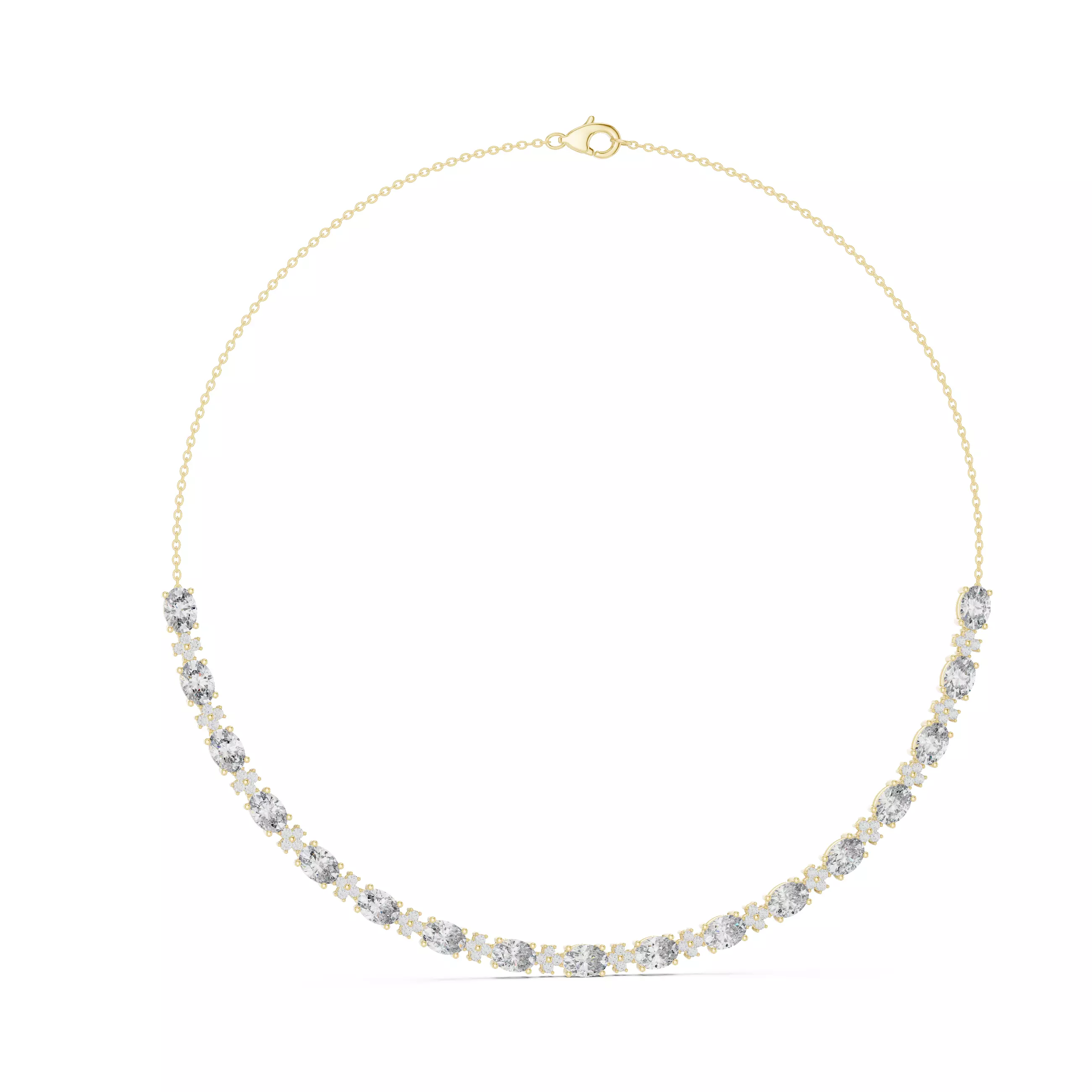 Diamond Necklace 3dm stl renders animation videos details 3D print model_8