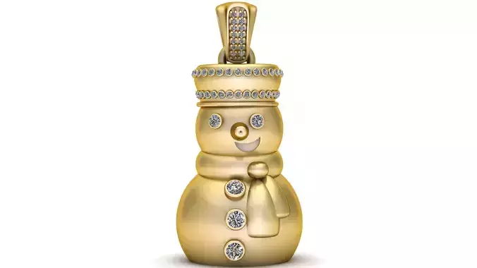 Christmas Snowman Pendant 3D print model