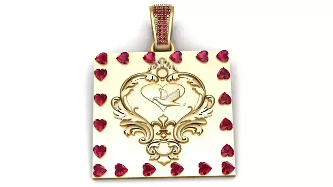 Ruby Heart Pendant
