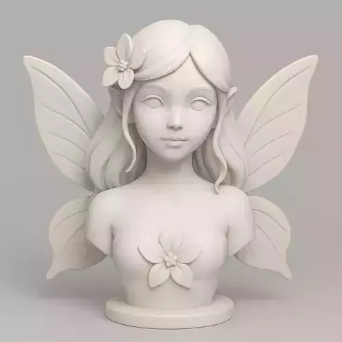 Fairy Blossom Bust Girl 3d print STL