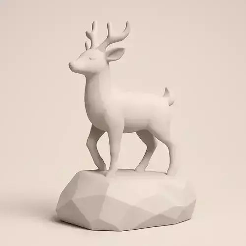 A standing deer figurine