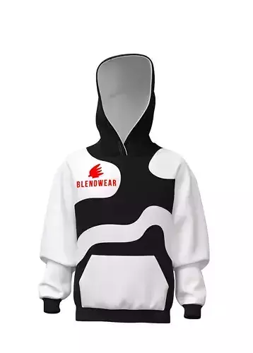 BLENDWEAR Urban Hoodie Realistic 3D Model