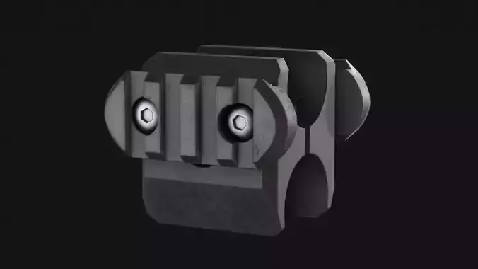 Mesa Tactical Rail Clamp - Shotgun Clamp - Game Asset Low-poly 3D model