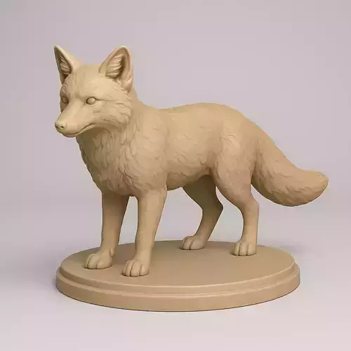 A Standing Fox Sculpture