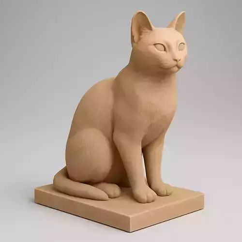 Sitting Cat Statue
