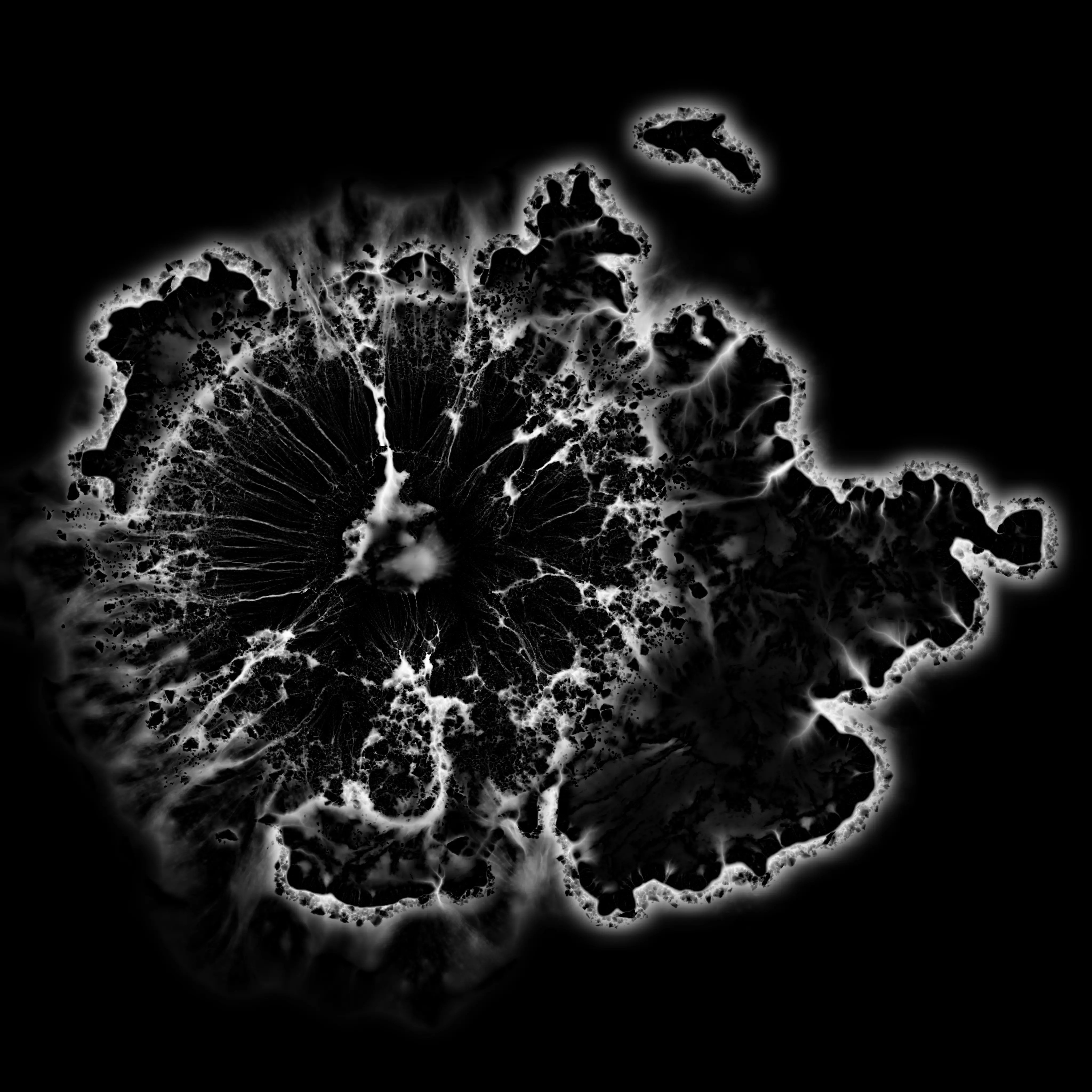 Volcanic Island Terrain Base Mesh with Erosion and Height Masks 3D model_8