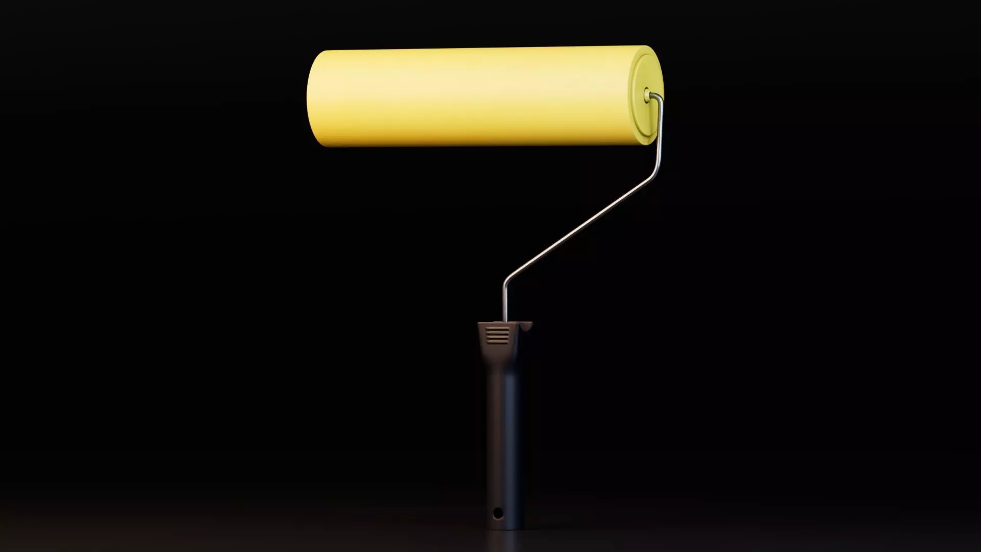 Paint Roller Free low-poly 3D model_1