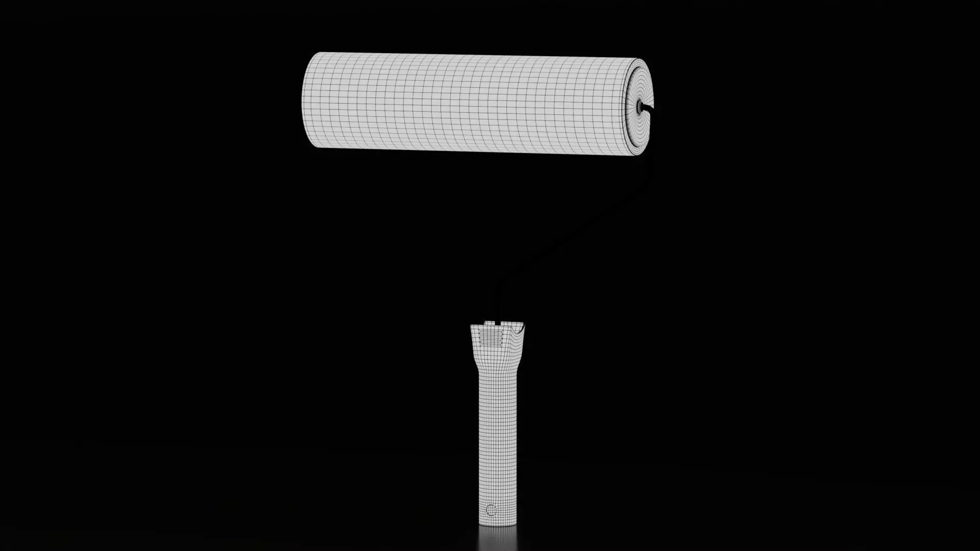 Paint Roller Free low-poly 3D model_8