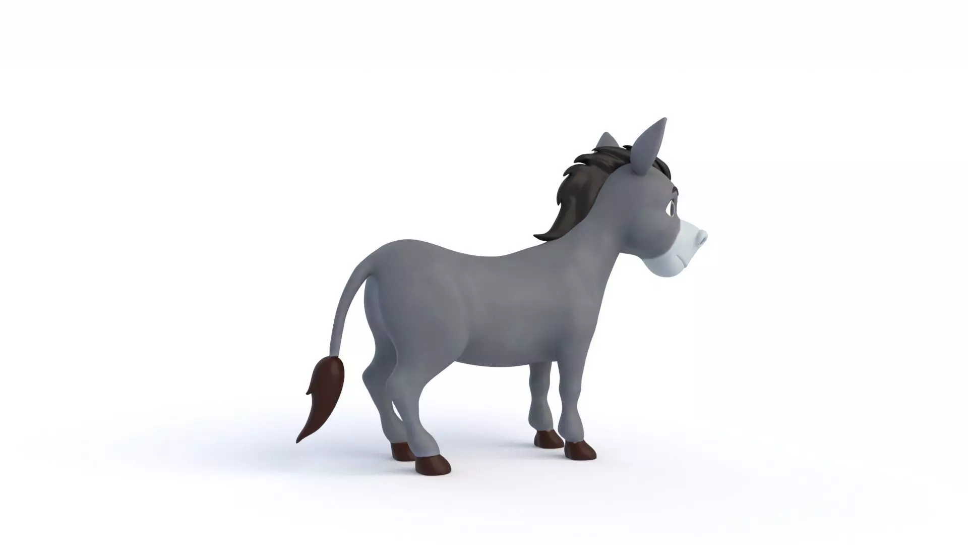 Cartoon Donkey 3D model_4