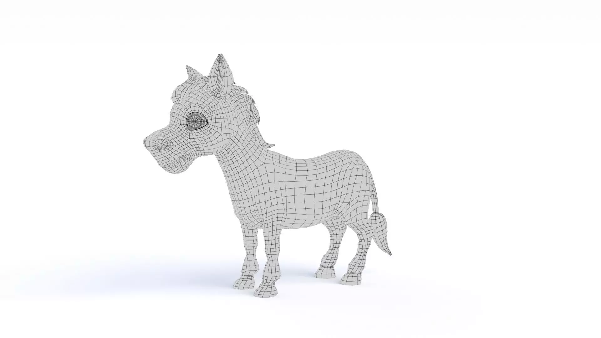 Cartoon Donkey 3D model_23