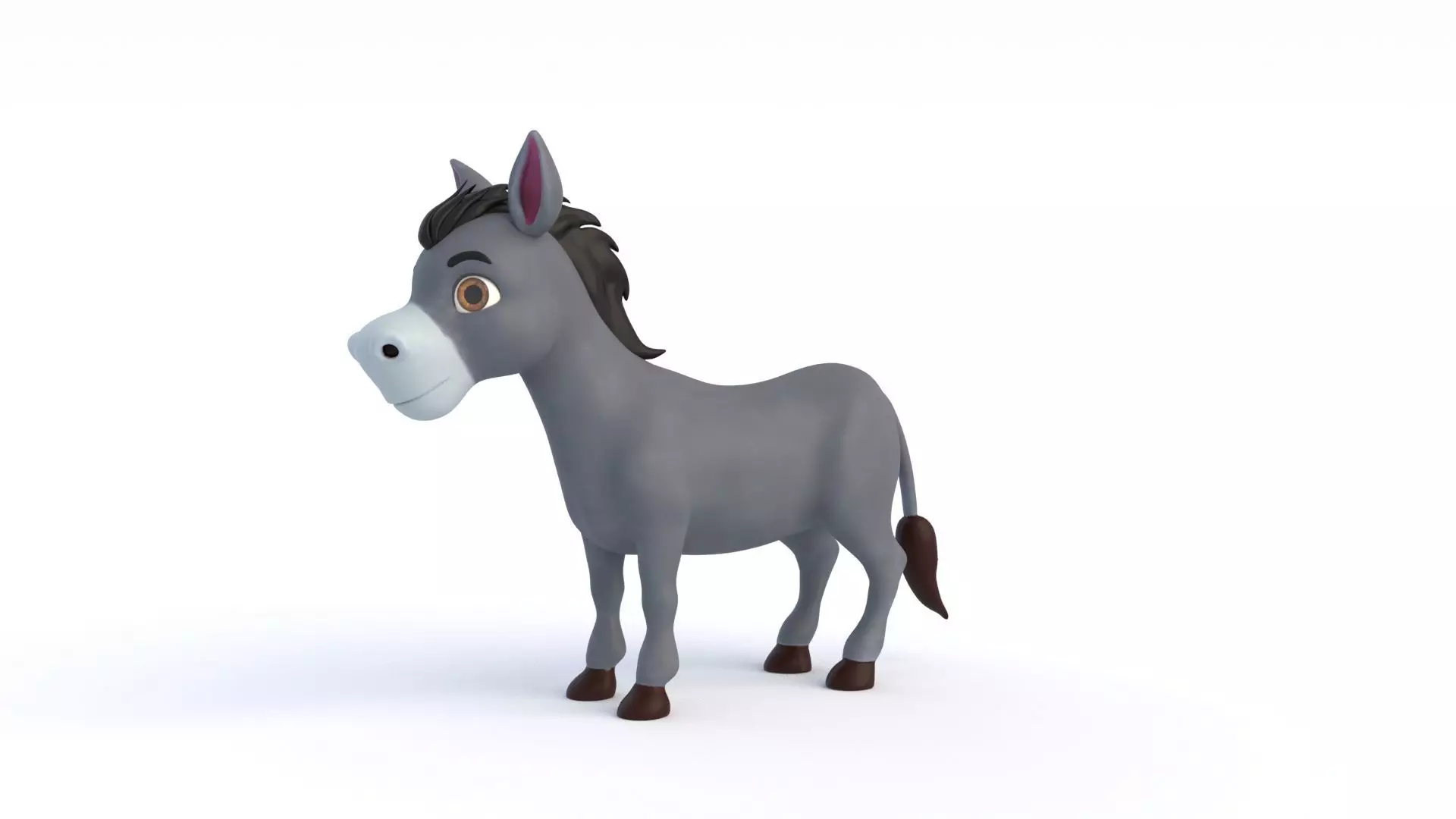 Cartoon Donkey 3D model_11