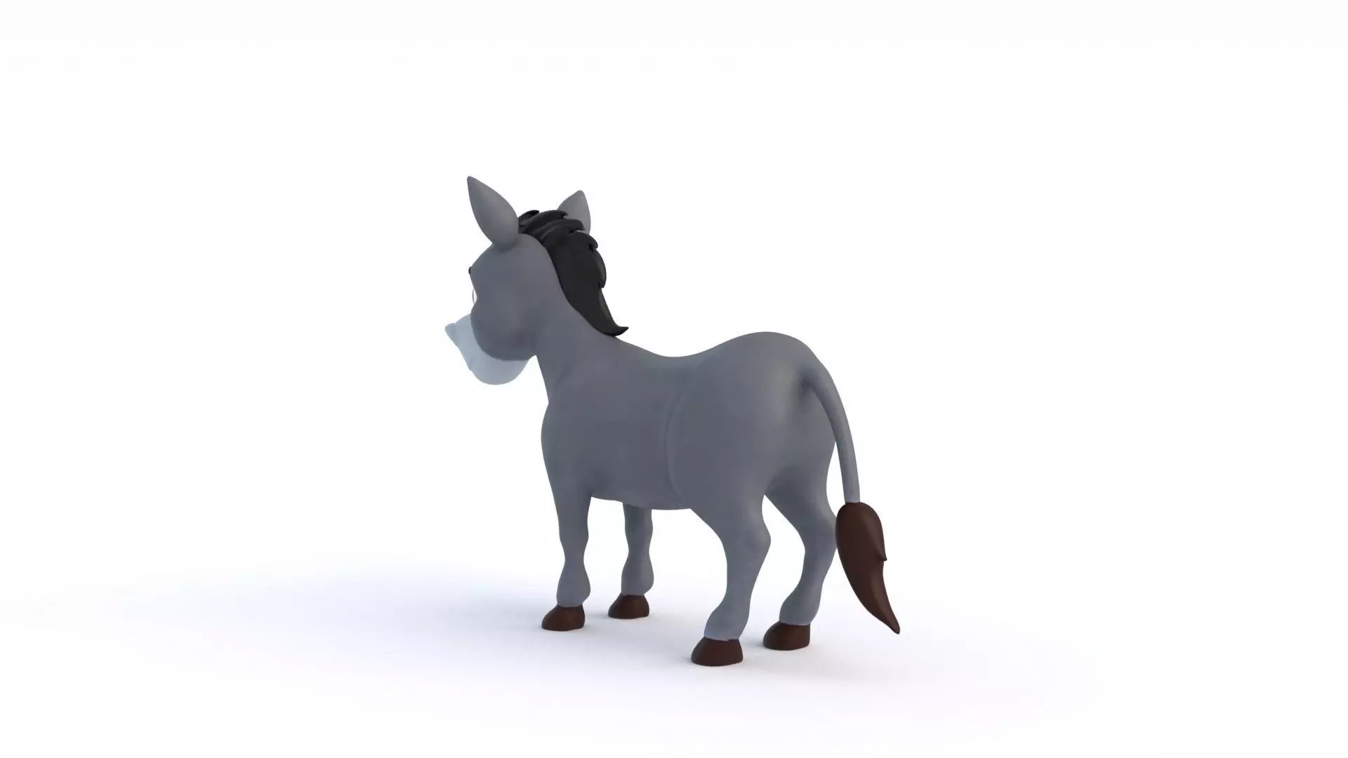 Cartoon Donkey 3D model_8