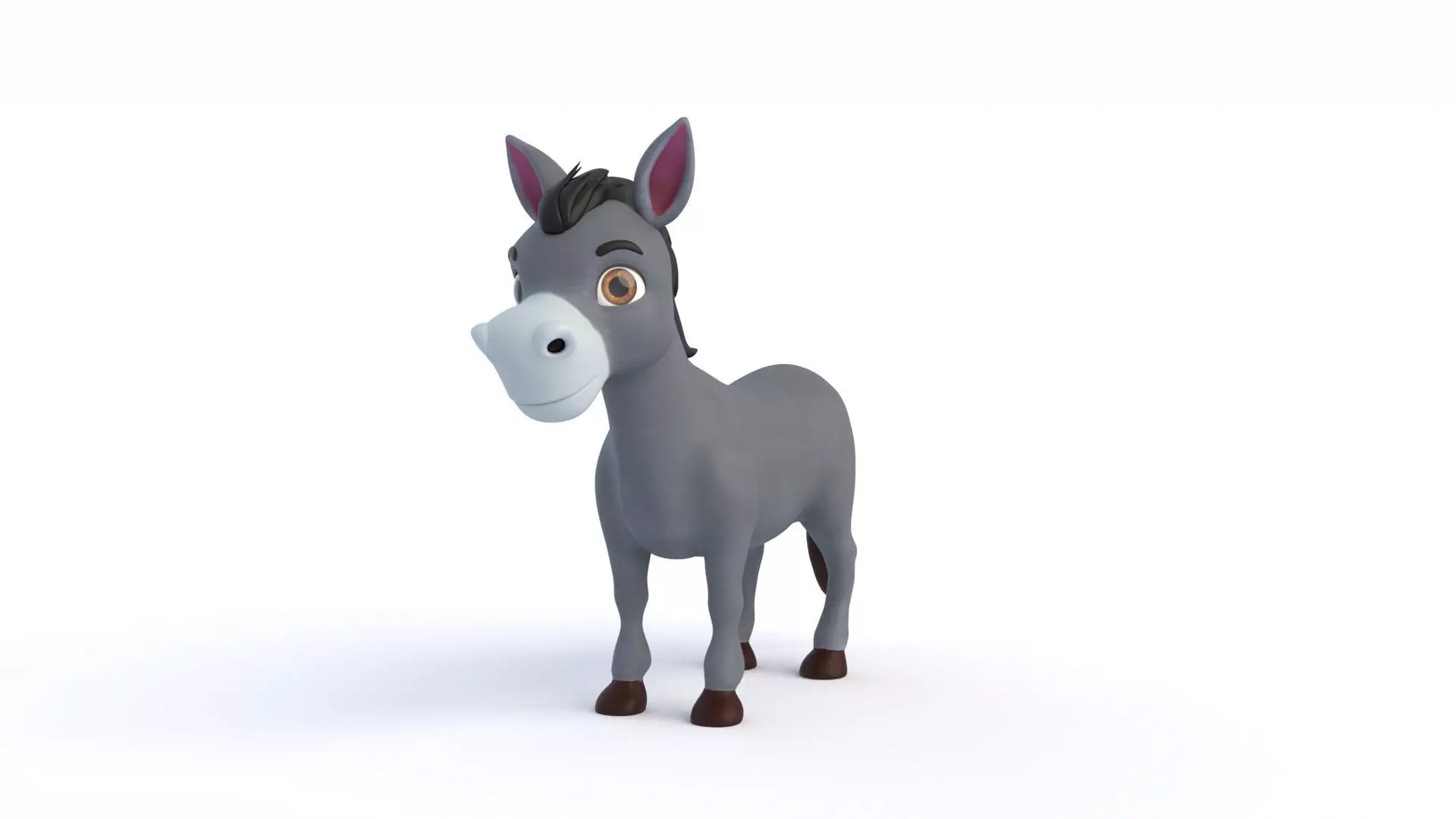Cartoon Donkey 3D model_12