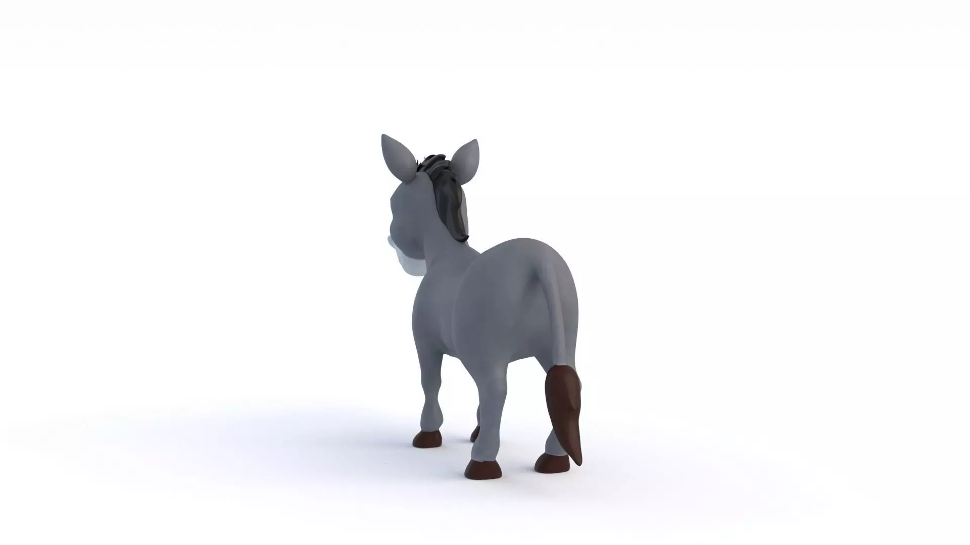 Cartoon Donkey 3D model_7