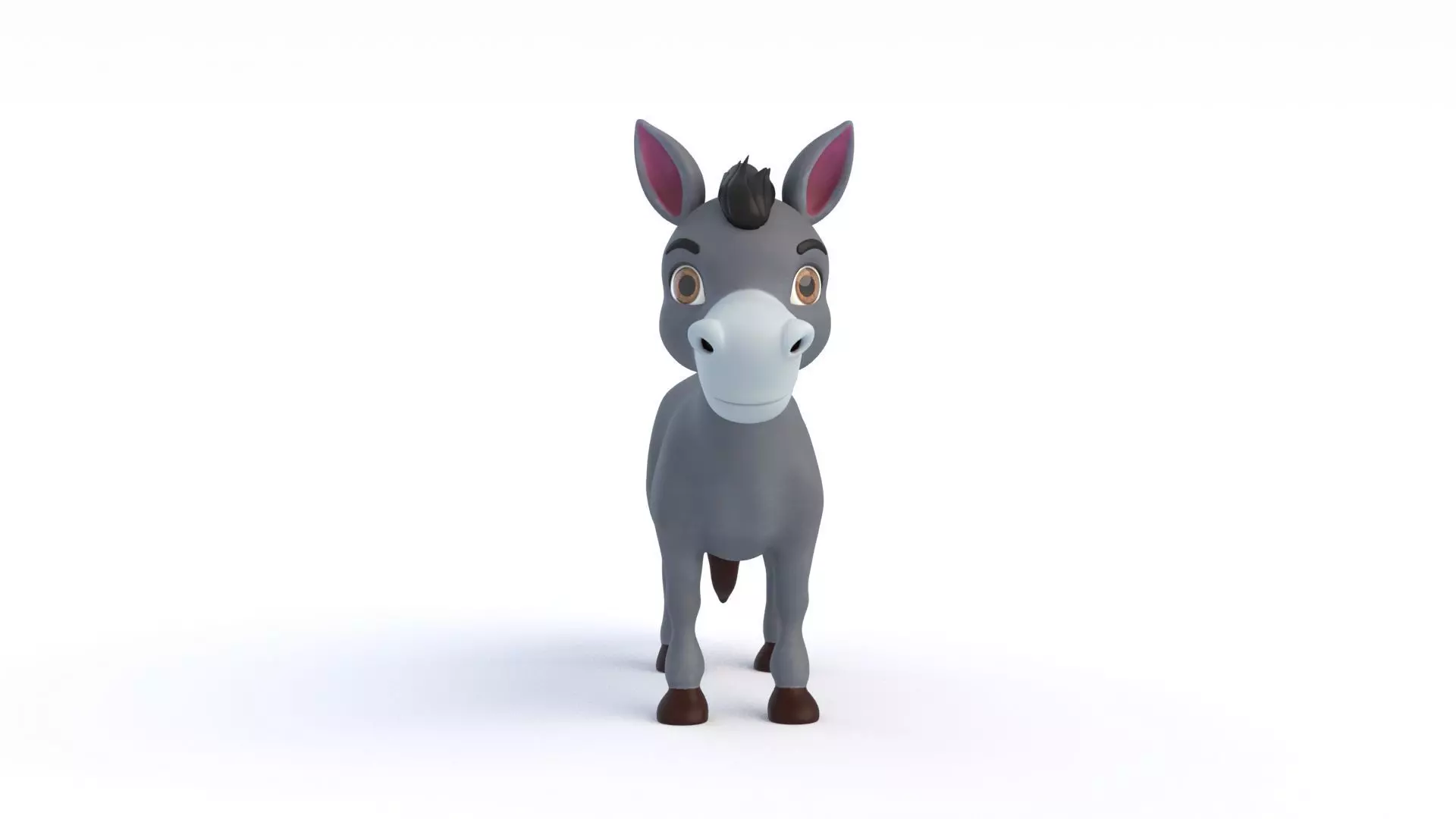 Cartoon Donkey 3D model_1