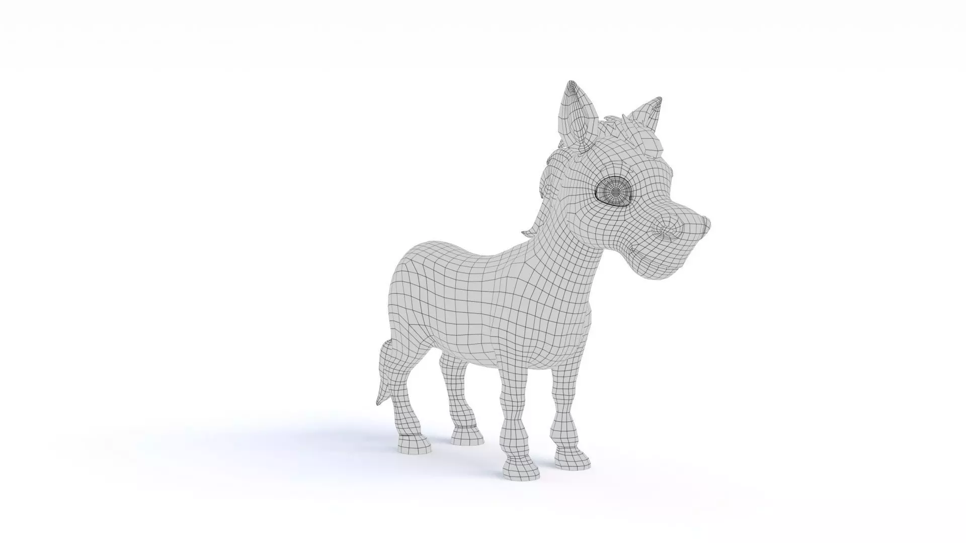 Cartoon Donkey 3D model_16