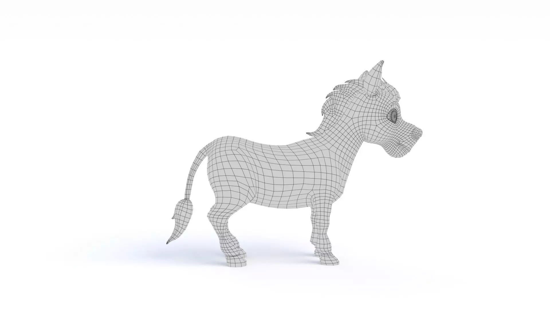 Cartoon Donkey 3D model_18