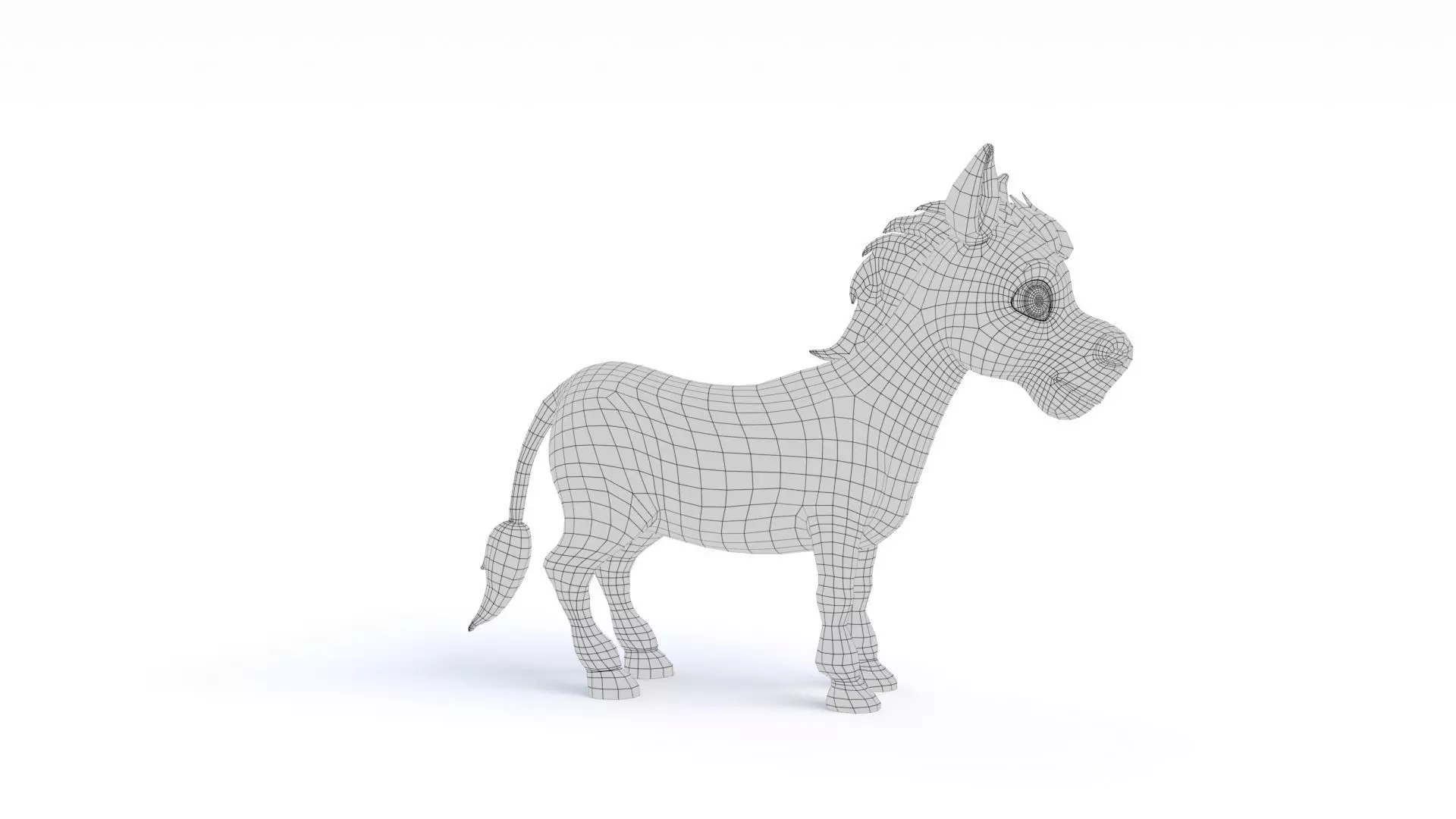 Cartoon Donkey 3D model_17
