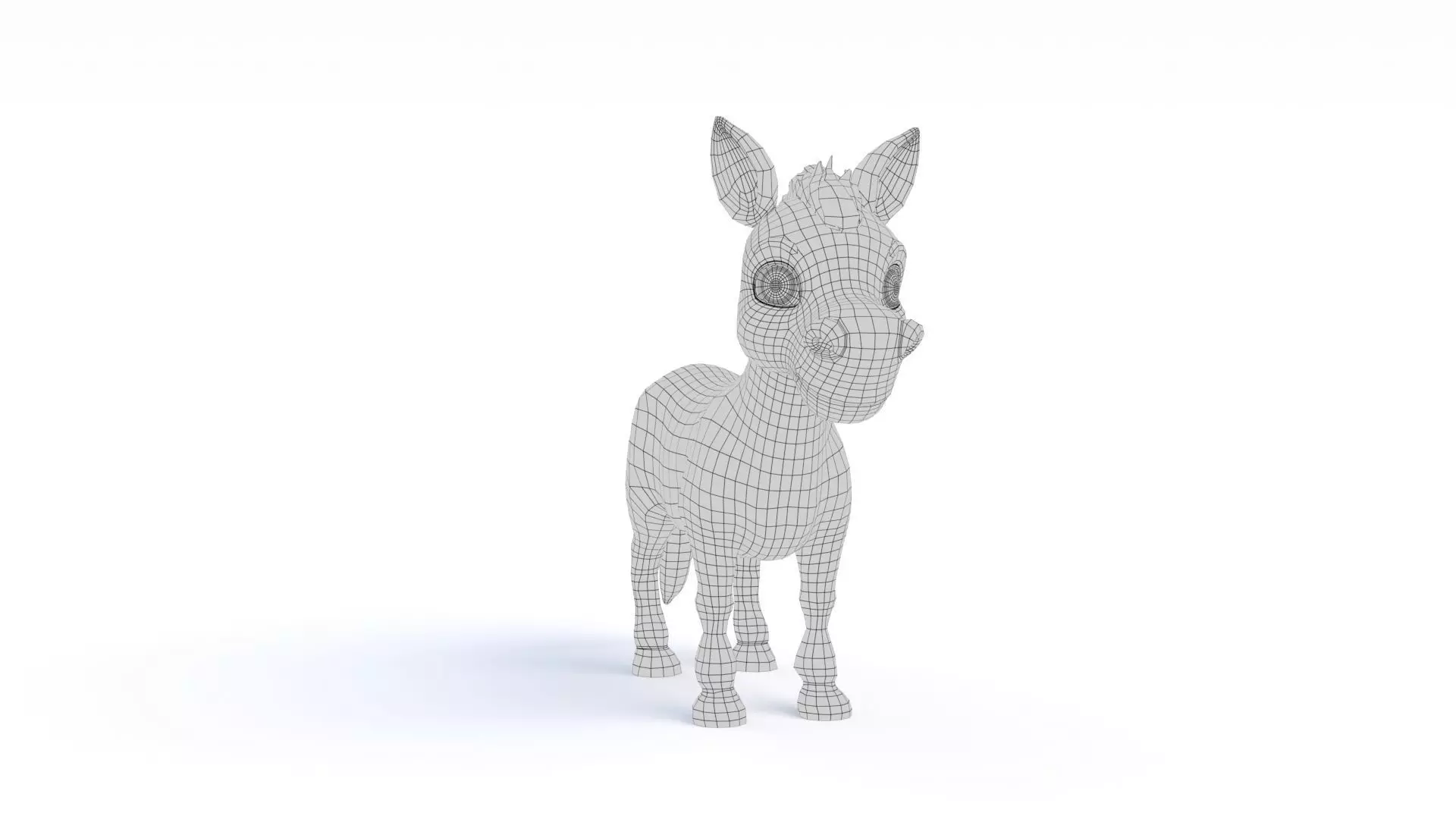 Cartoon Donkey 3D model_15
